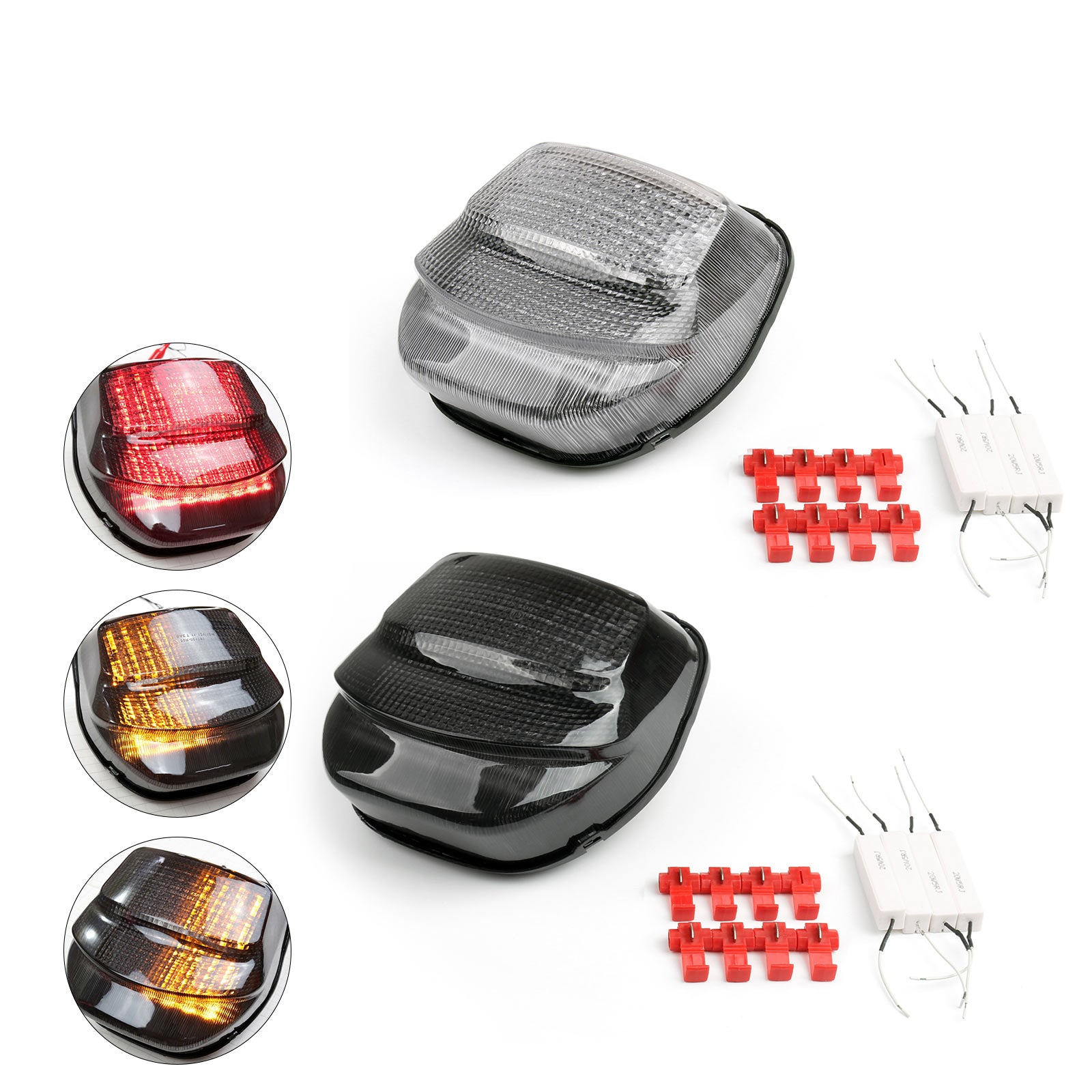 1999-2007 Honda CBR1100XX  Clear LED Taillight + Turn Signals