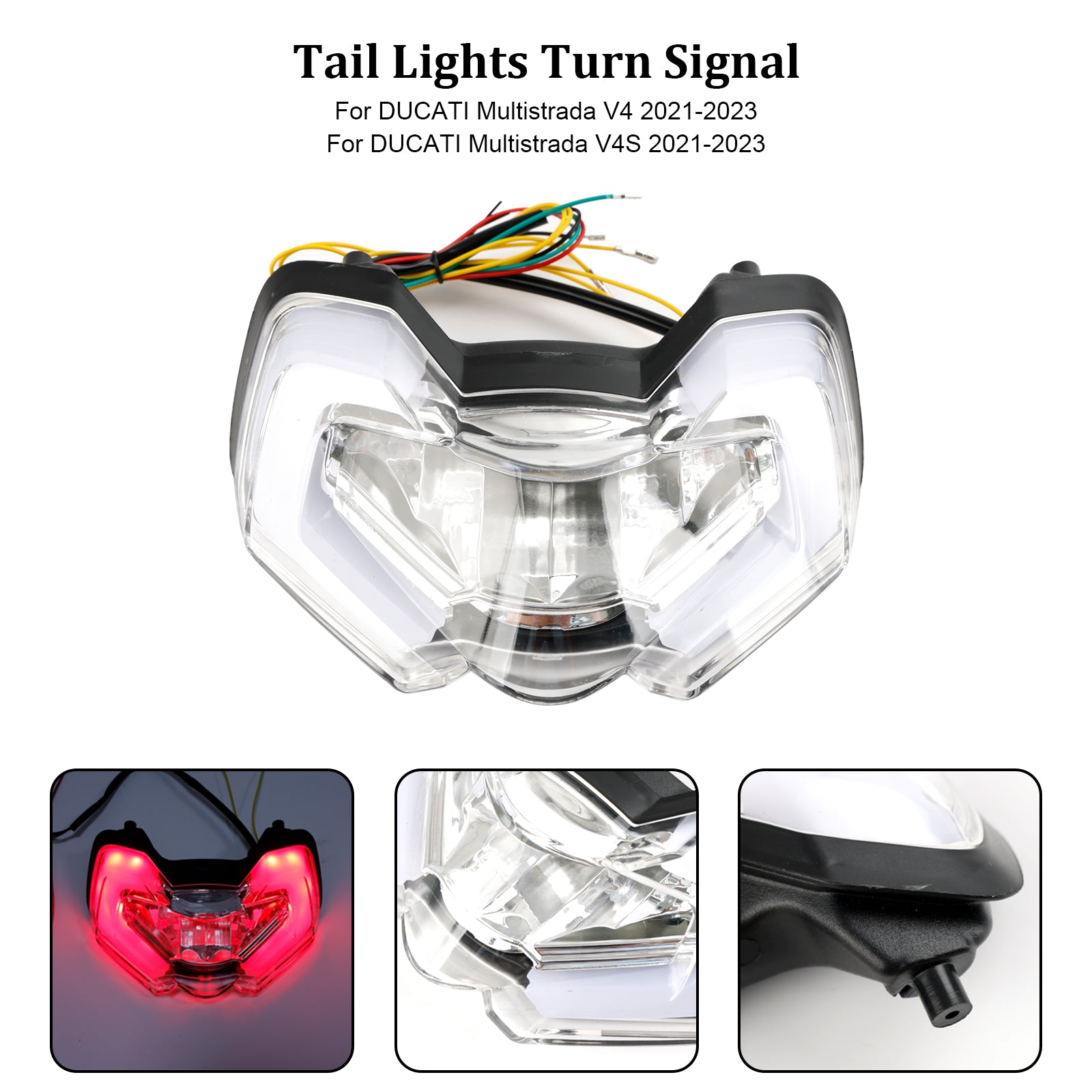 Tail Light Integrated Turn Signals For DUCATI Multistrada V4S V4 110 21-23