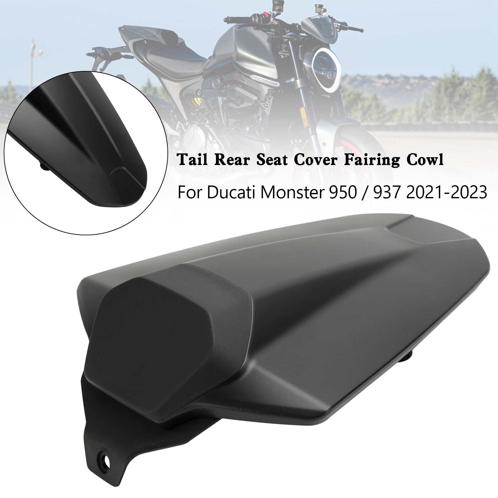 2021-2023 Ducati Monster 950 937 Couverture de siège arrière Capot de carénage