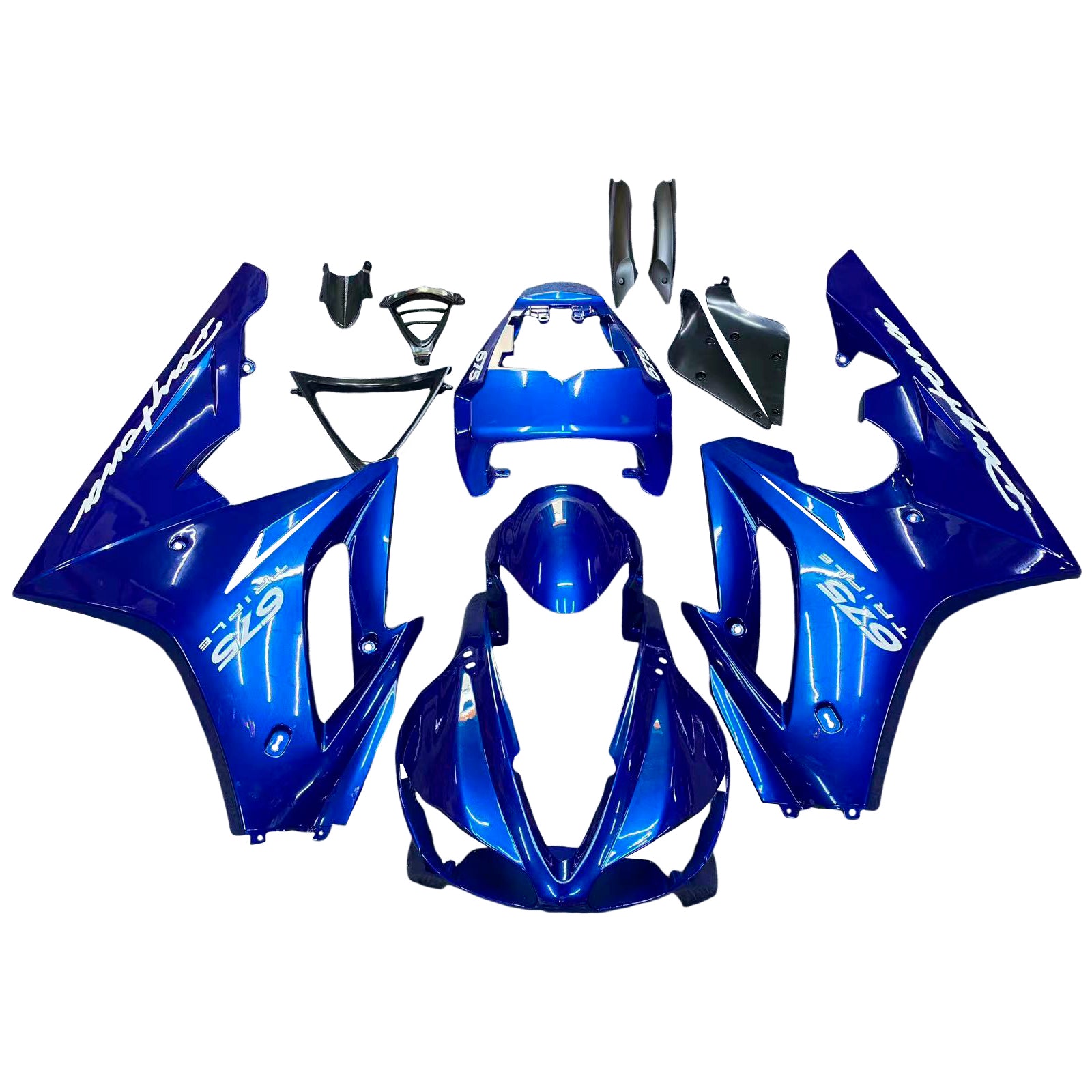 Amotopart 2006-2008 Triumph Daytona 675 Blue White Fairing Kit