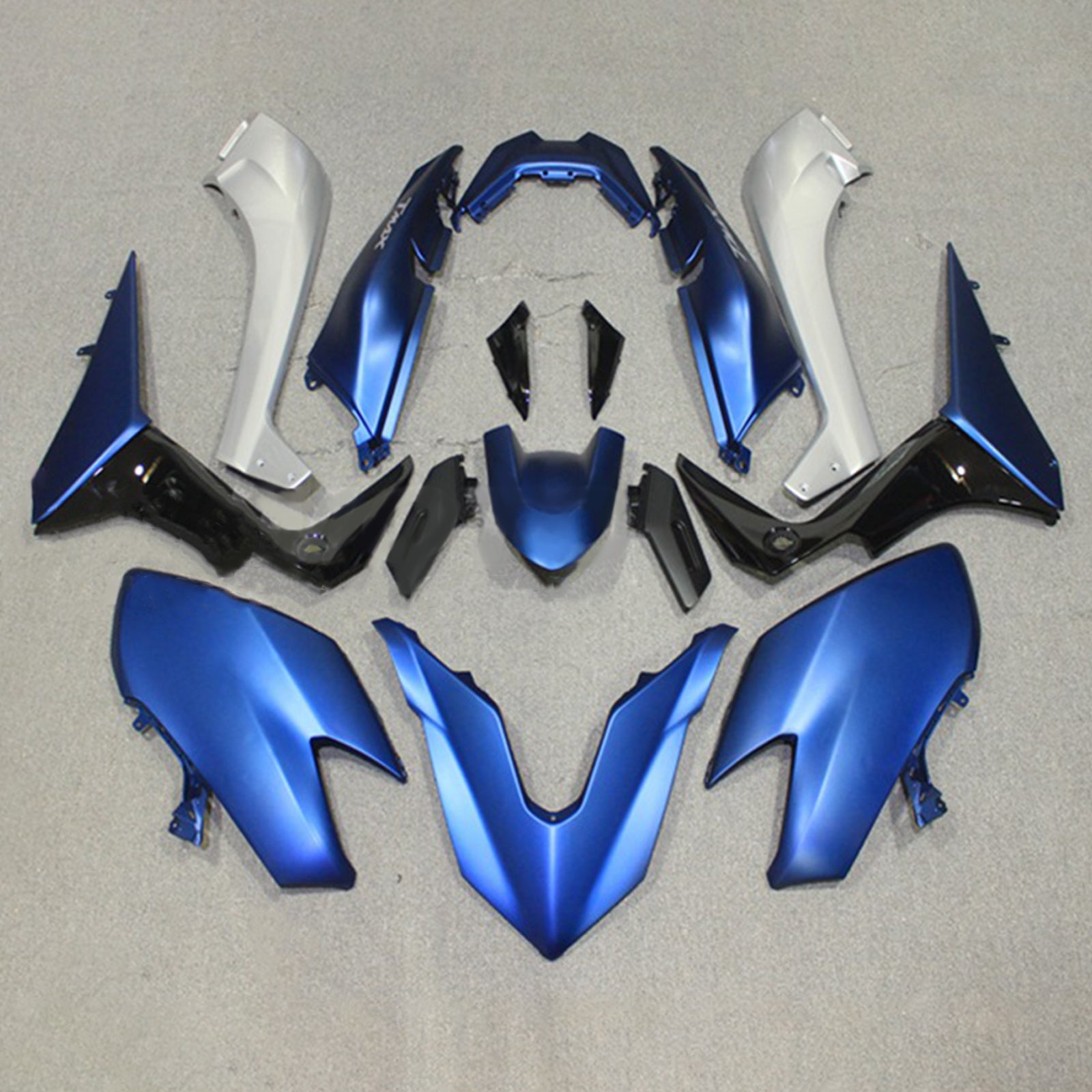 Amotopart 2017-2018 Yamaha T-Max TMAX530 Fairing Blue&Silver Kit