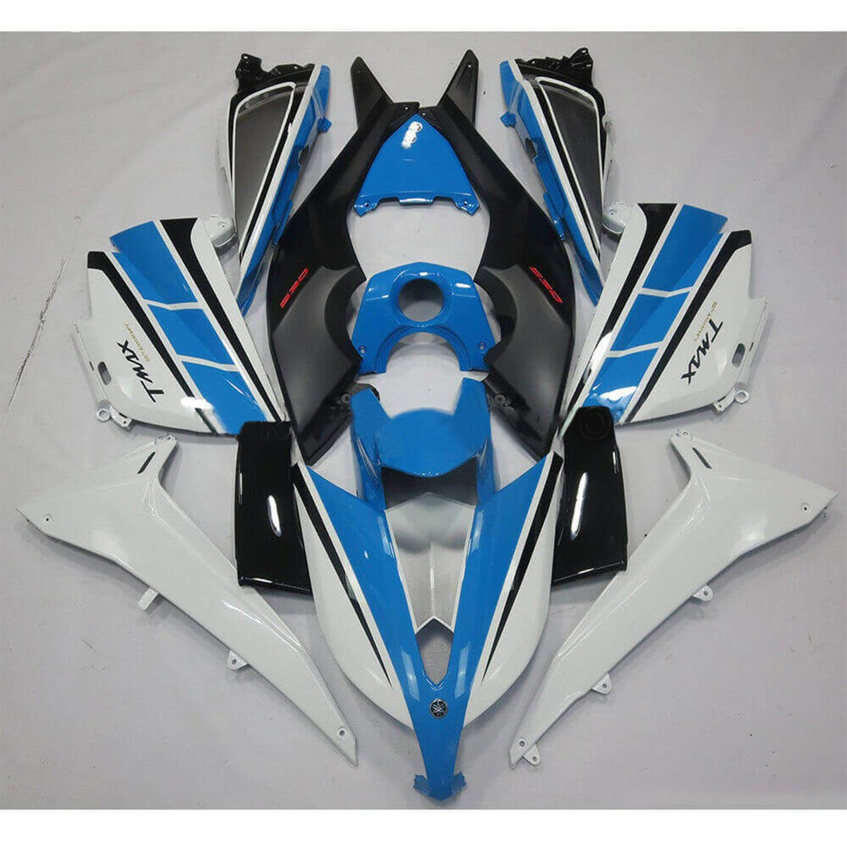 Amotopart 2012-2014 Yamaha T-Max TMAX530 White&Blue Fairing Kit