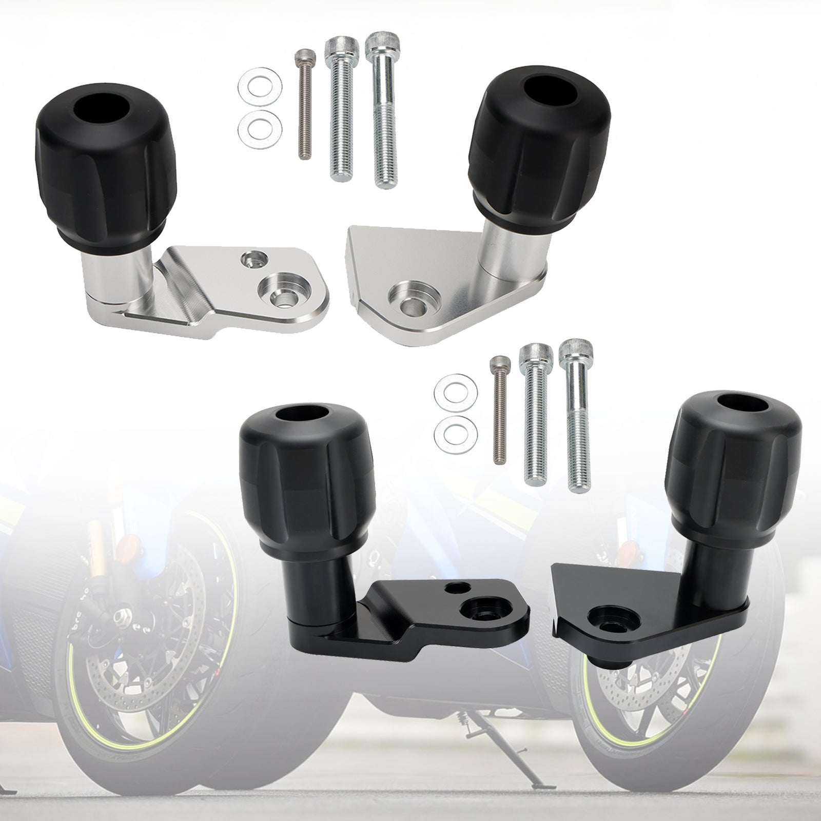 17-21 Suzuki Gsx-R 1000 1000R Cadre En Aluminium Crash Sliders Protection Argent