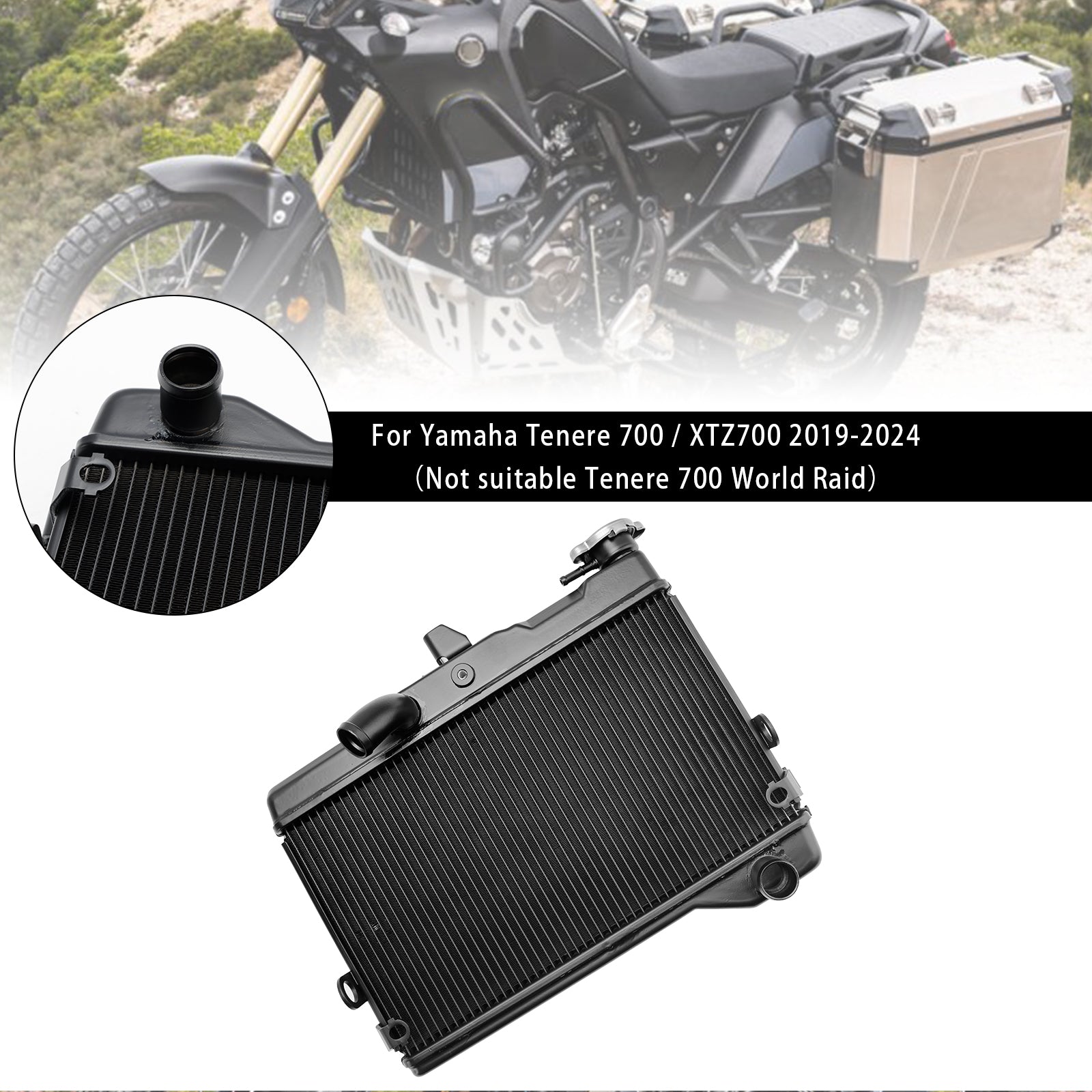 19-24 Yamaha Tenere 700 XTZ700 Radiateur Refroidisseur de moteur