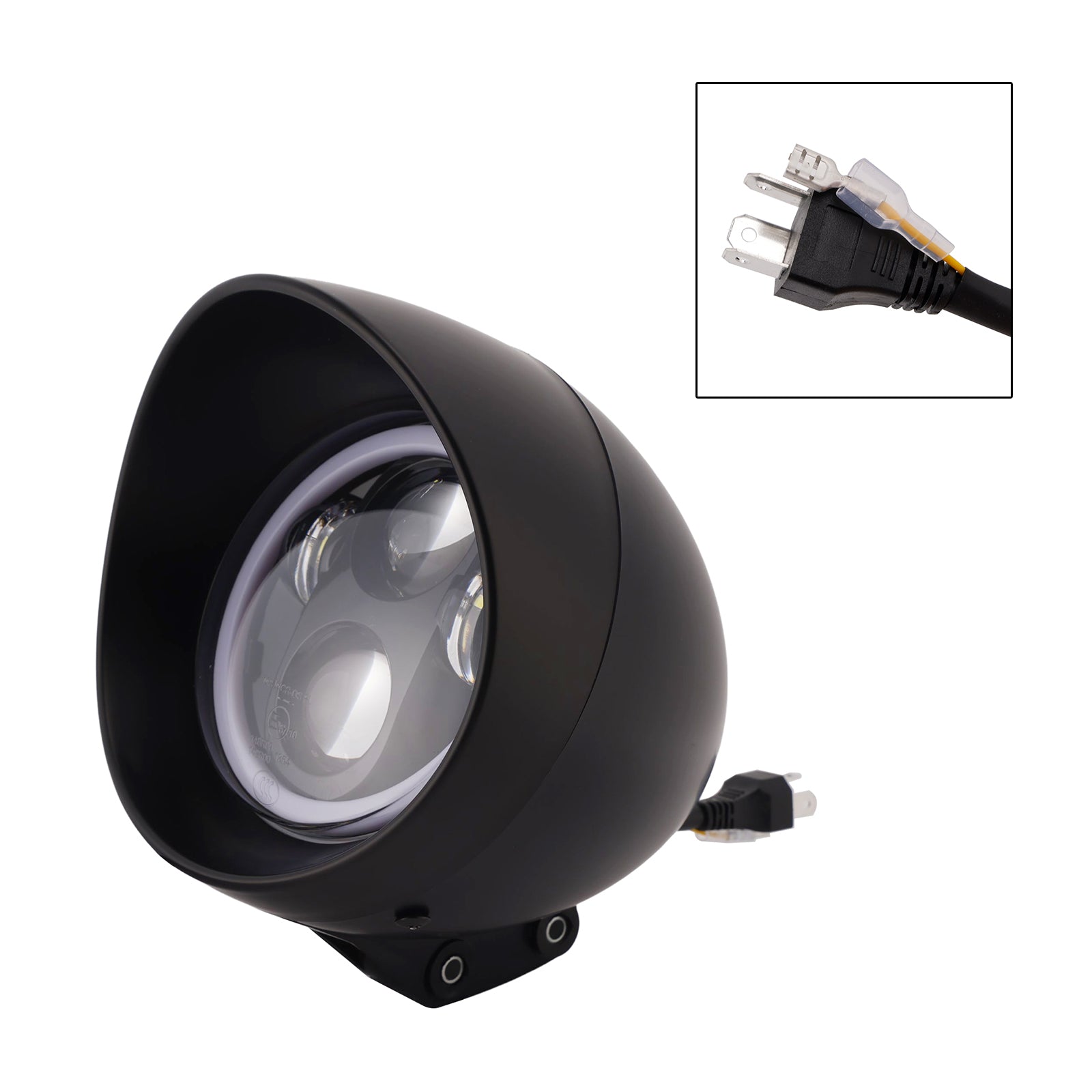 5.75" Cruise Cafe Racer Motorcycle Spotlight Headlight Led 4000lm Chrome