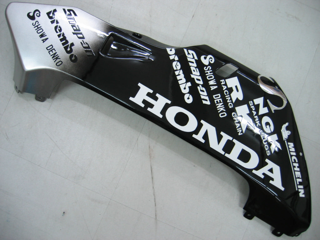 Amotopart 2005-2006 Honda CBR600RR Black&Silver Accent Fairing Kit