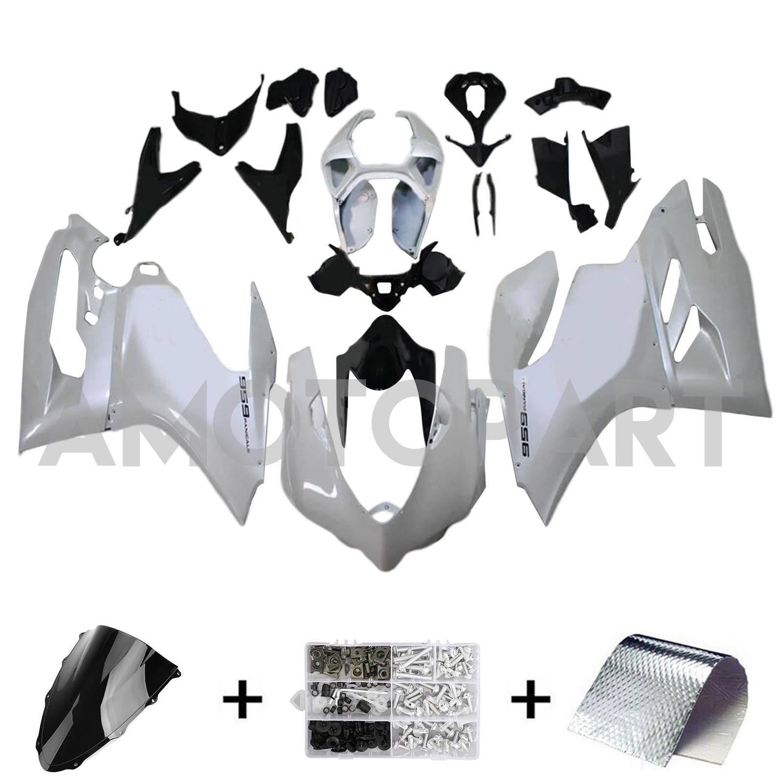 Amotopart 2015-2020 Ducati 1299 959 White Fairing Kit
