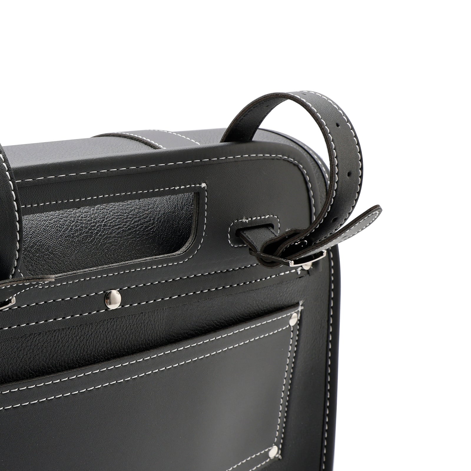 Tail Bag Pu  Side Saddlebag Tail Bag Luggage Pouch Storage Black For Motorbike