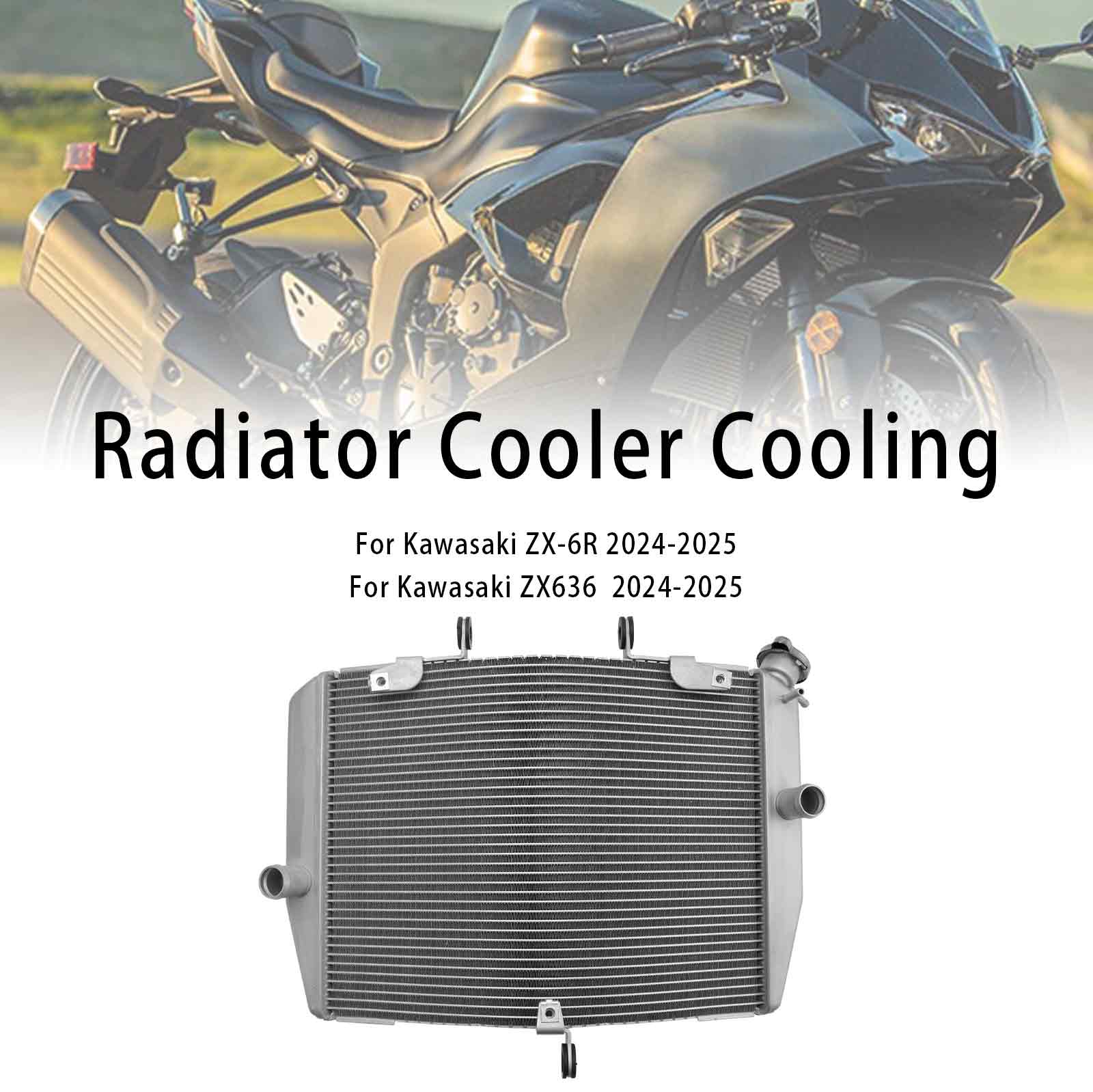 24-25 Kawasaki ZX-6R ZX636 Radiator Cooling Engine Cooler