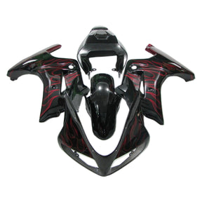 Amotopart 2003–2013 SV650 Suzuki Black &amp; Red Flame Verkleidungsset