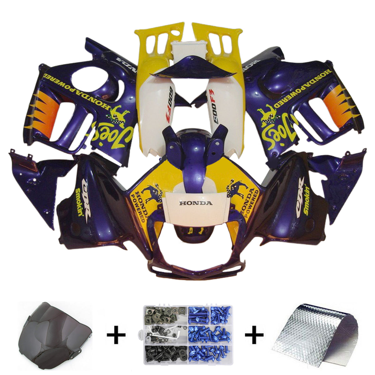 Amotopart 1995-1996 Honda CBR600 F3 Kit de carénage bleu