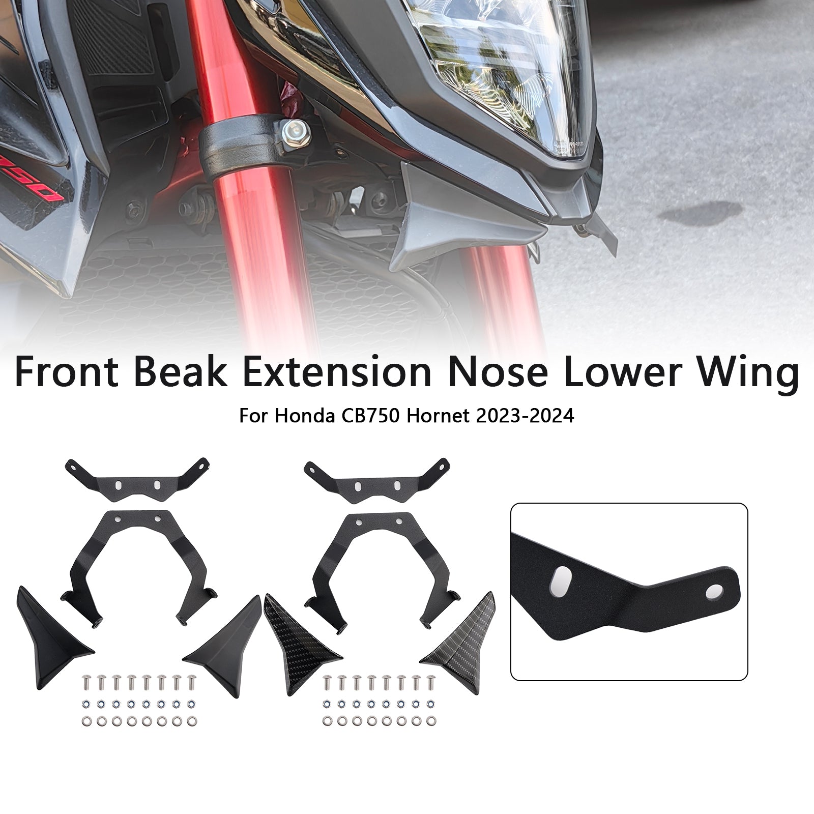 Honda CB750 Hornet 2023-2024 Front Beak Extension Nose Lower Wing