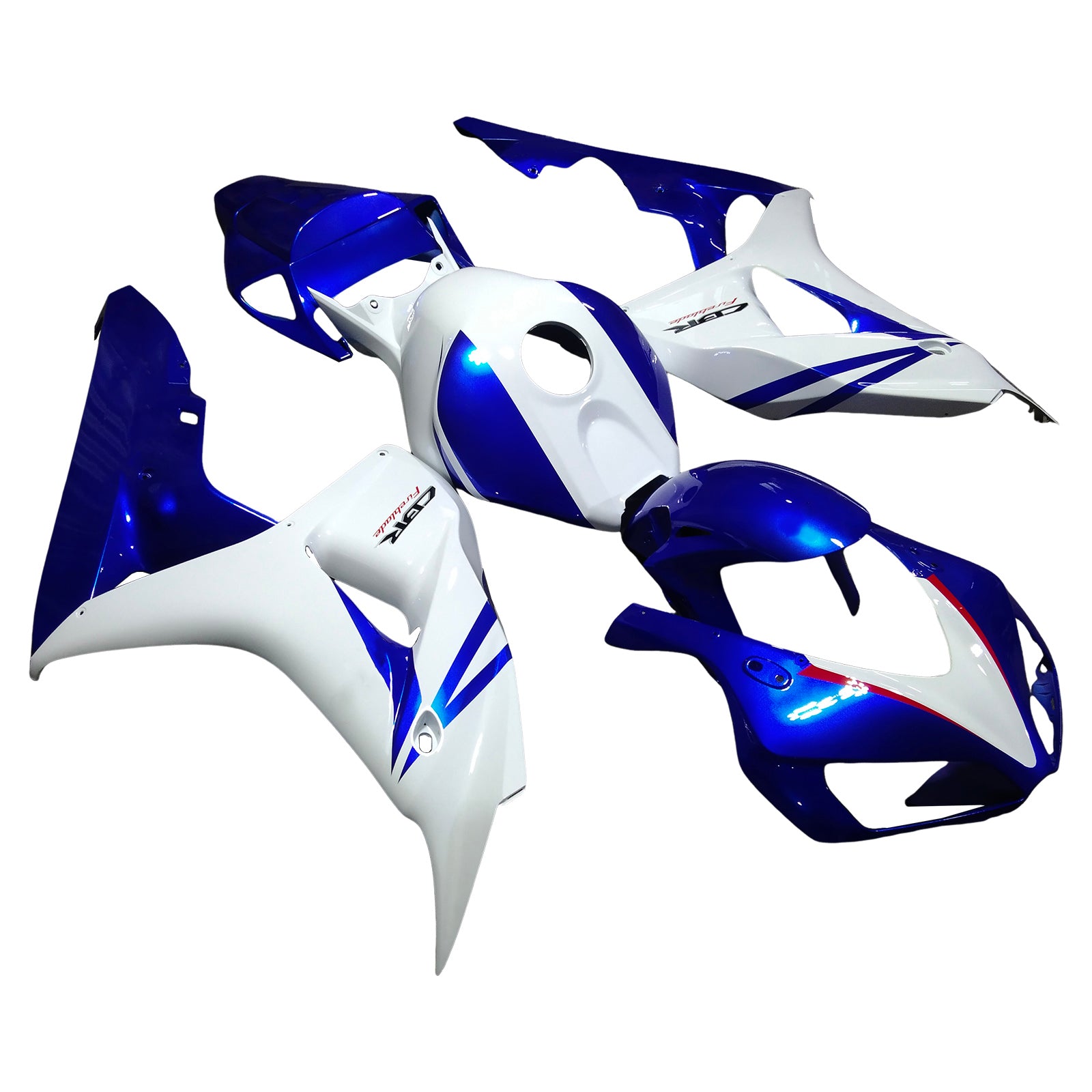 Amotopart 2006-2007 Honda CBR1000RR White/Blue Fairing Kit