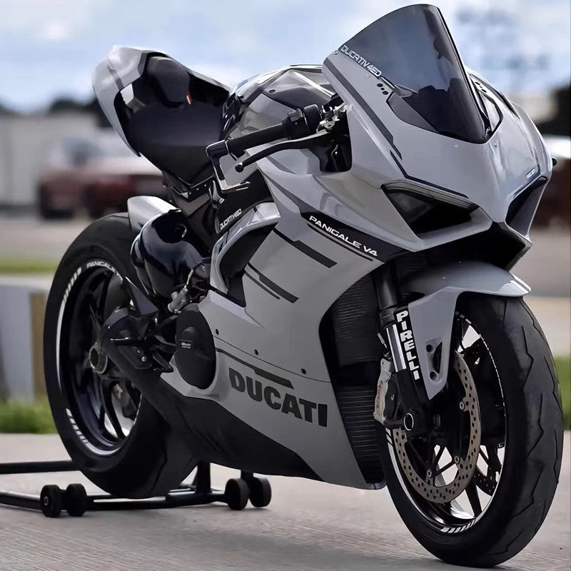 Amotopart Ducati 2018-2019 Panigale V4 V4S & 2018-2020 Panigale V4SP White Fairing Kit