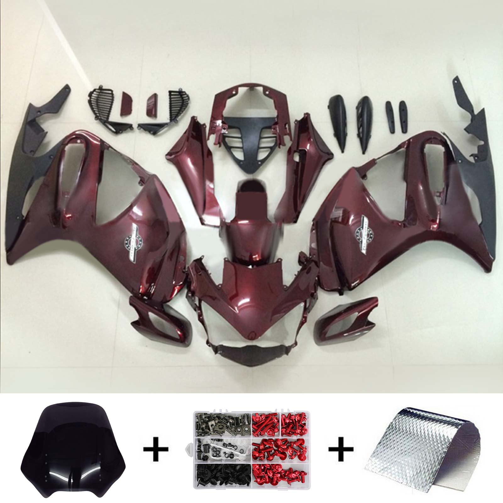 Amotopart 2002-2016 STX1300 ST1300 Honda Dark Red Fairing Kit