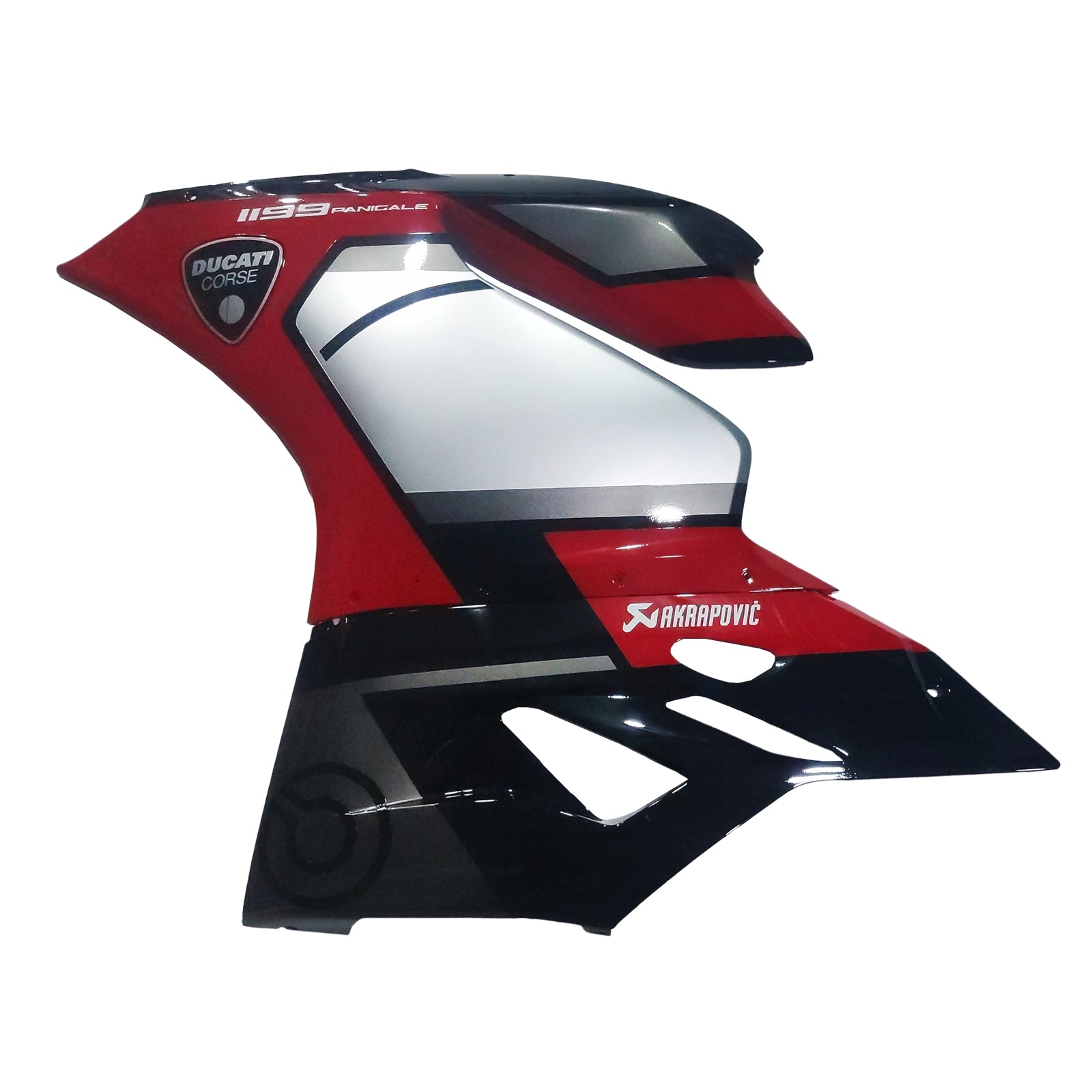 Amotopart 2012-2015 Ducati 899 Silver Black Red Fairing Kit