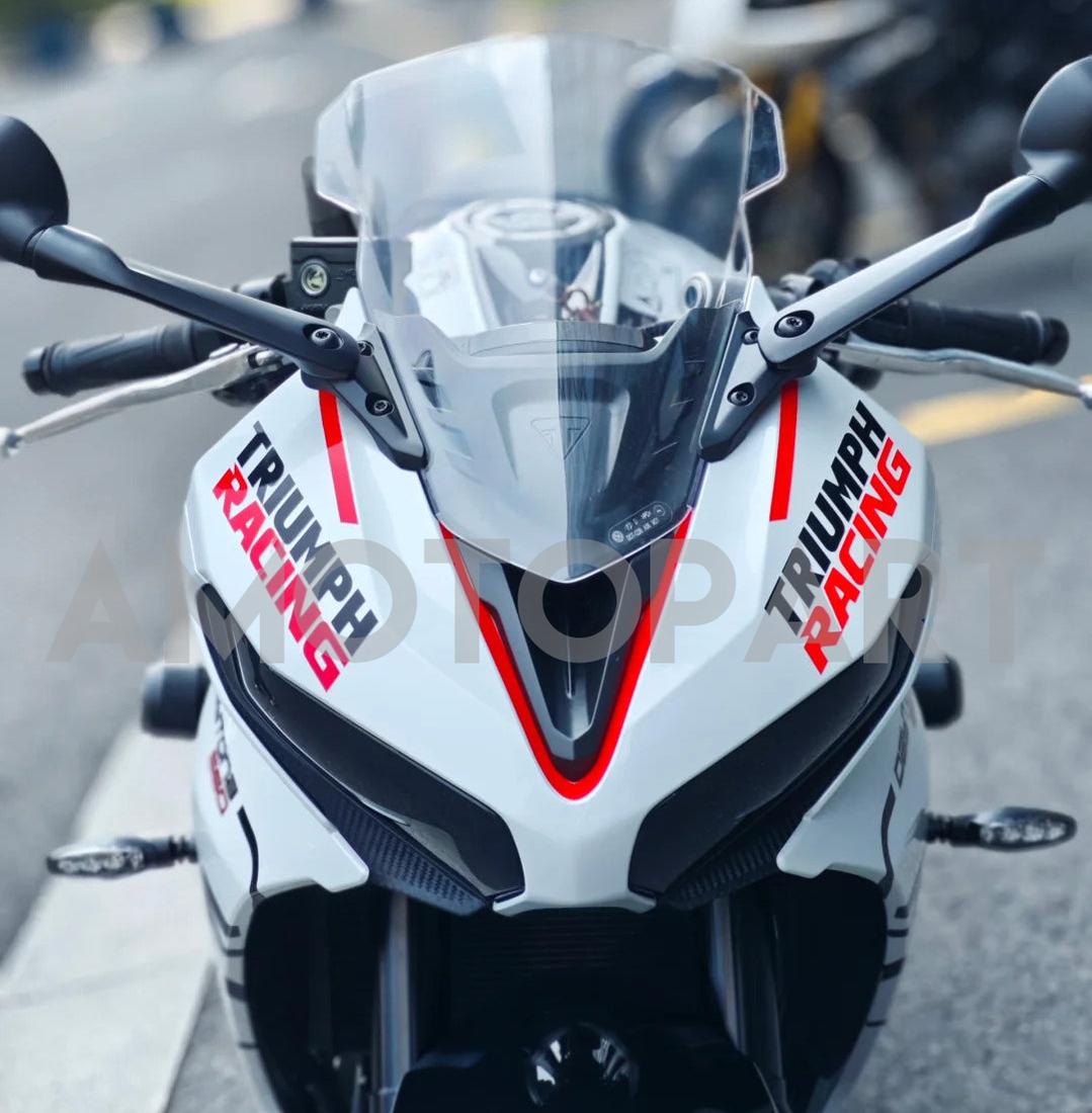 Amotopart 2024-2025 Triumph Daytona 660 Kit de carénage blanc noir rouge