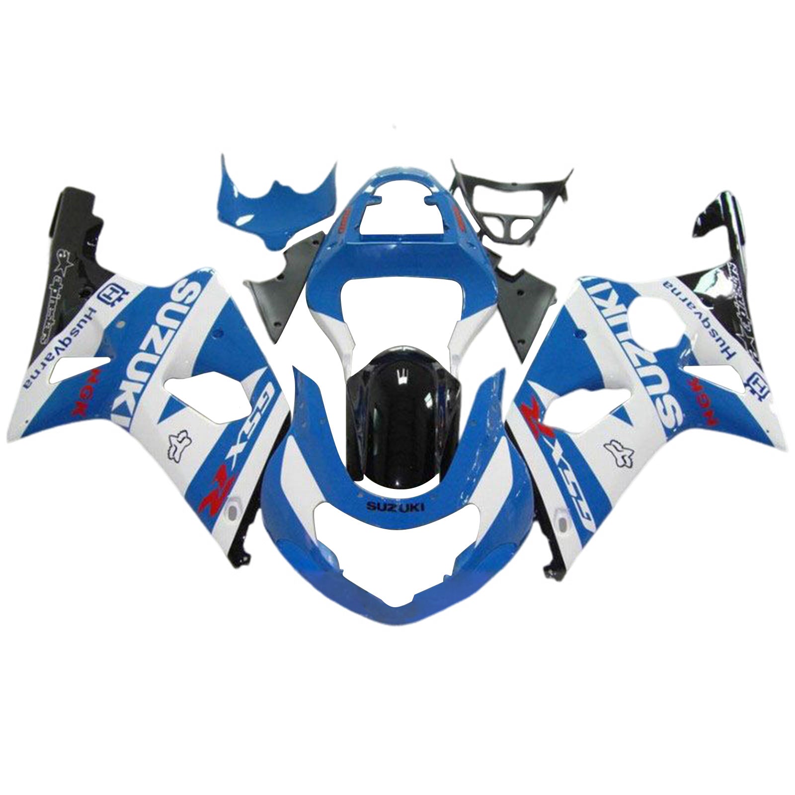 Amotopart 2000-2002 K1 K2 GSXR1000 Suzuki Blue&White Style3 Fairing Kit