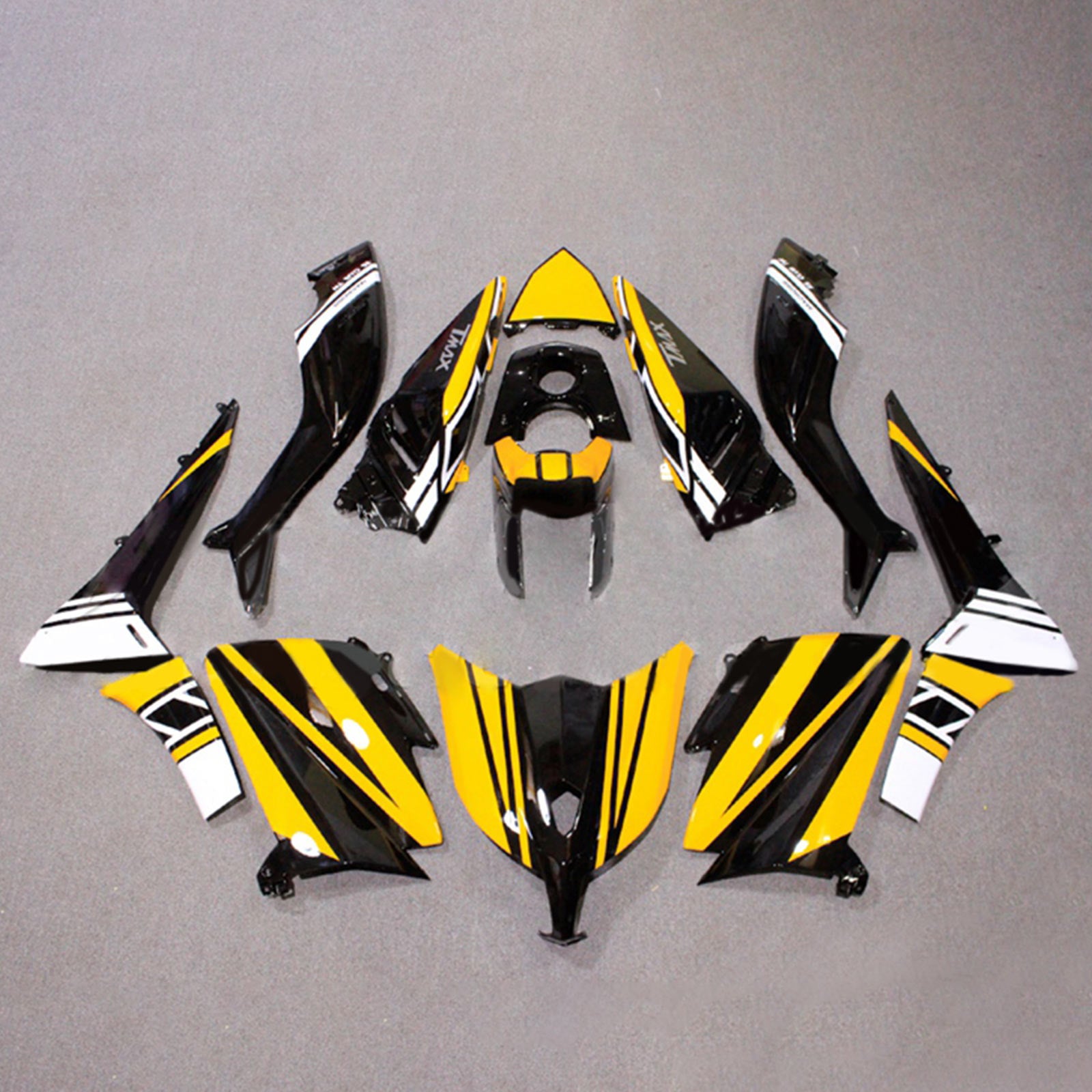 Amotopart 2012–2014 T-Max TMAX530 Yamaha Schwarz-Gelb Verkleidungsset