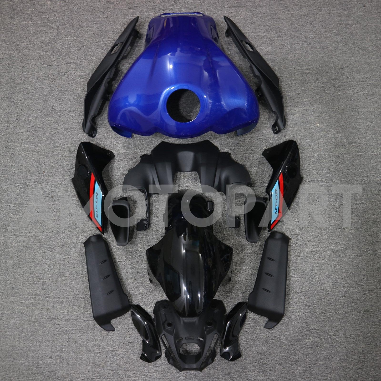 Amotopart 2021-2024 Yamaha MT-09 Blue Black Fairing Kit