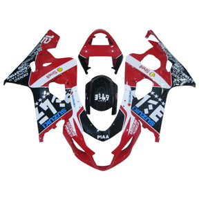 Amotopart 2004-2005 K4 GSXR 600/750 Suzuki Red&Black Japanese Fairing Kit