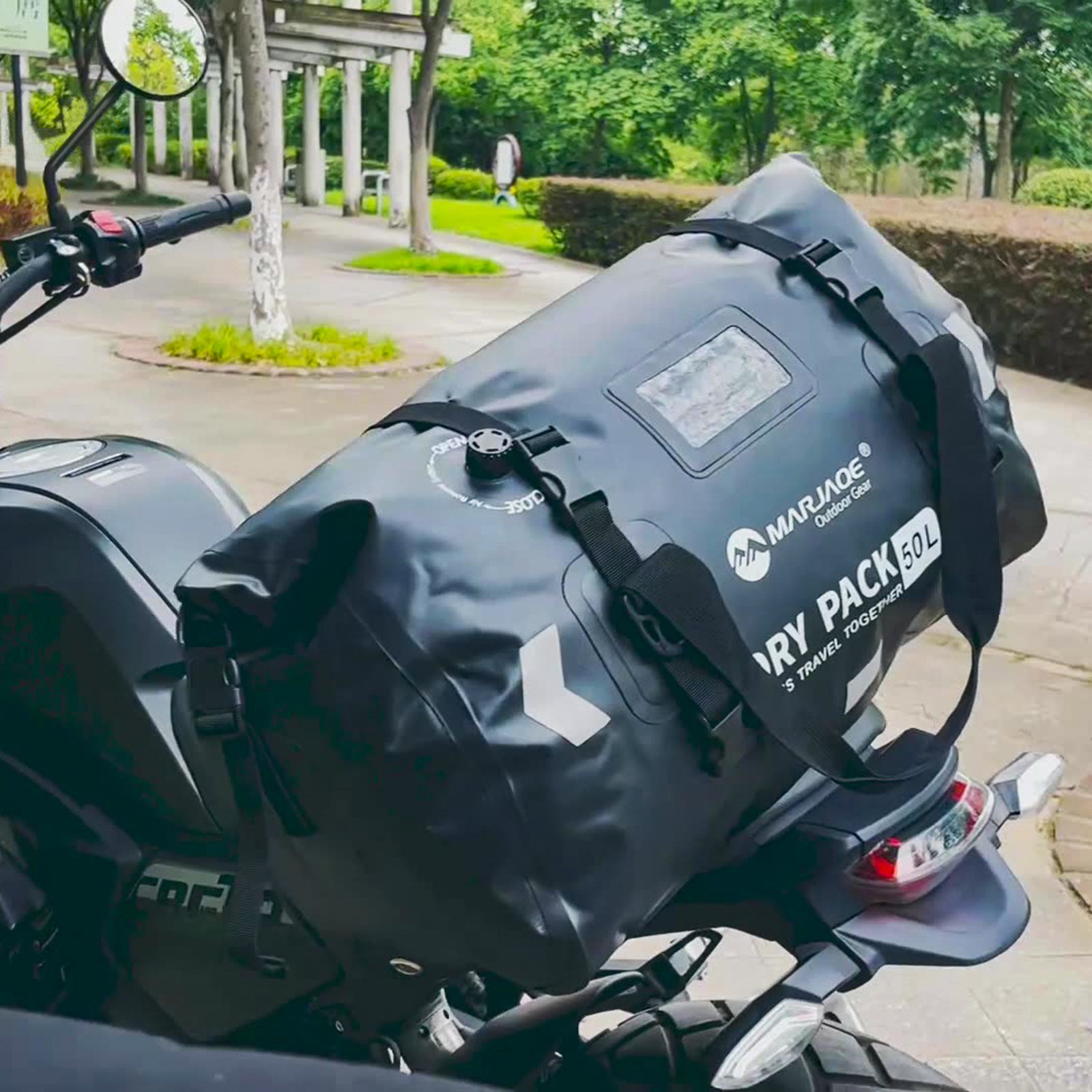 Motorcycle Universal Saddlebag Side Storage Tail Bag Pu Luggage 50L