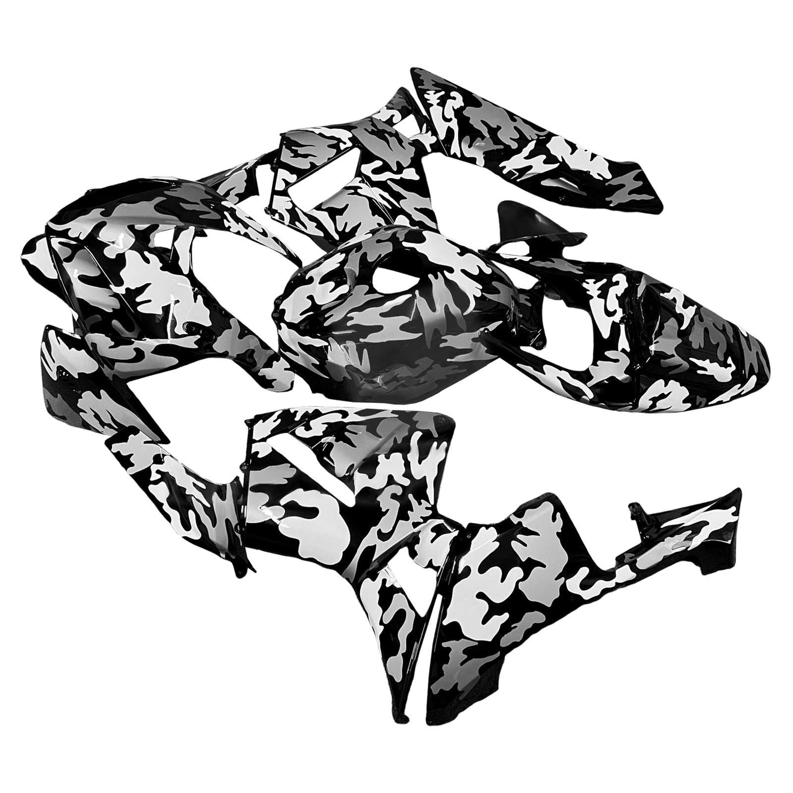 Amotopart 2005-2006 Honda CBR600RR Black White Grey Grey Faxing Kit