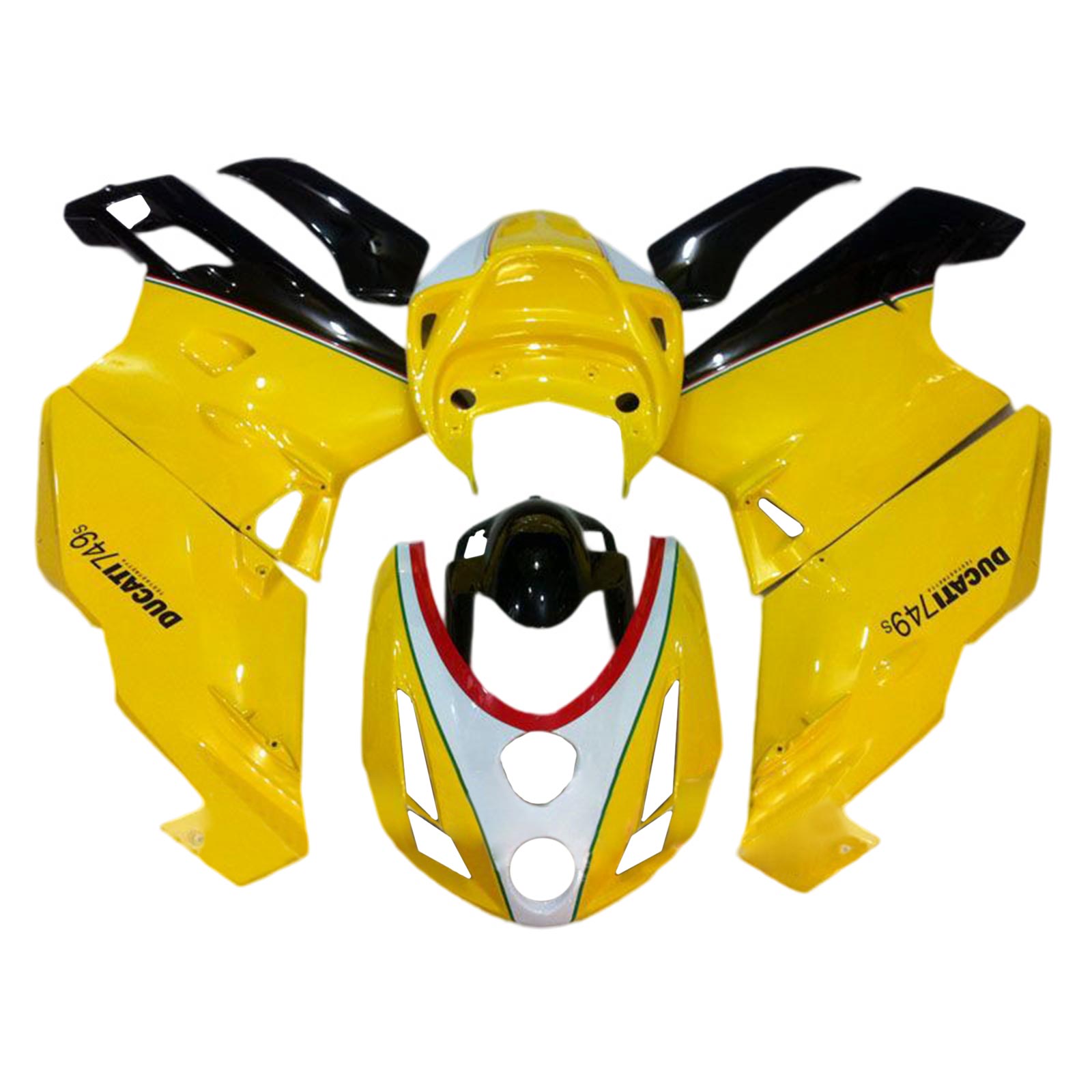 Amotopart 2003 2004 Ducati 999 749 Amarillo Style4 Kit de carenado