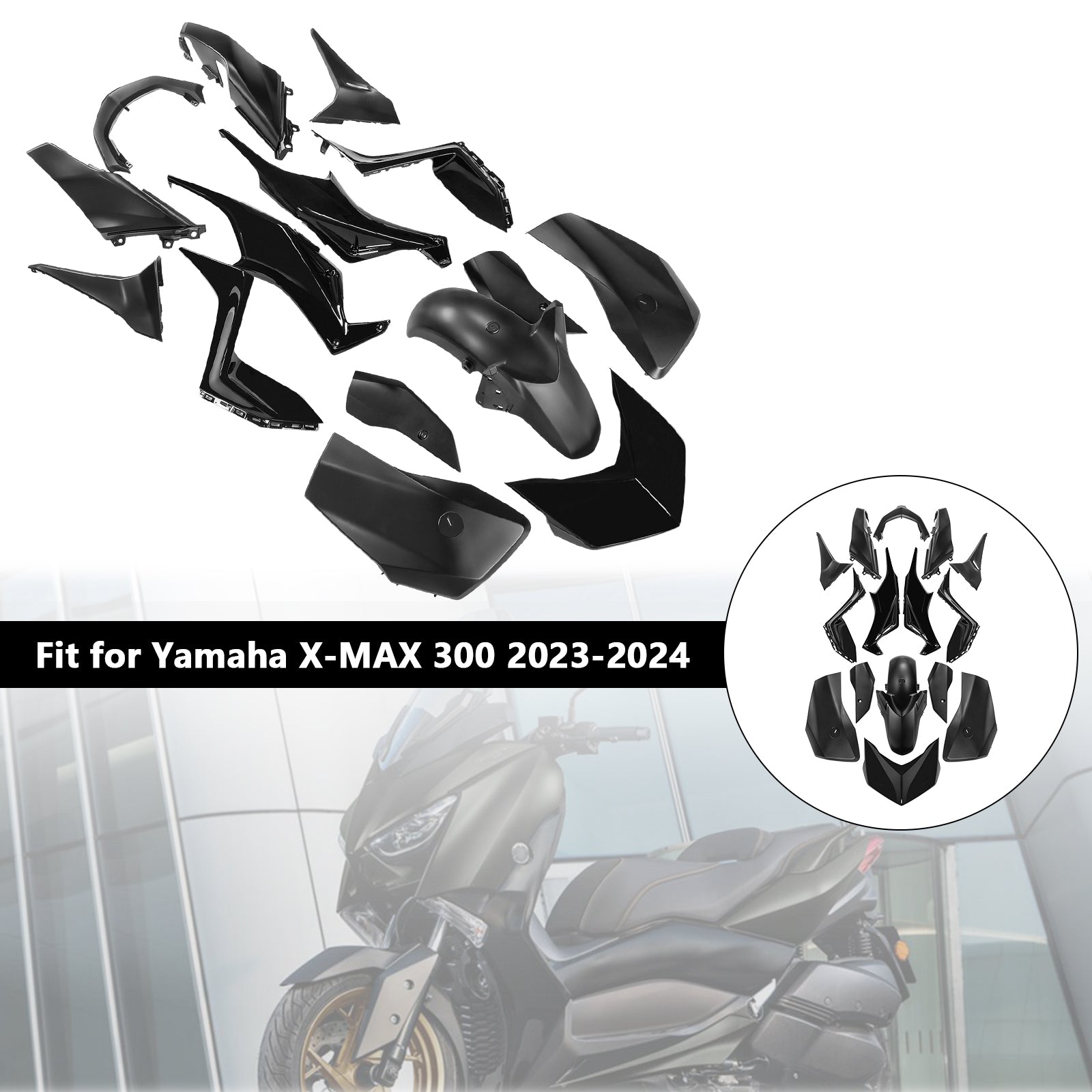 Amotopart 2023-2024 Yamaha X MAX 300 Verkleidungssatz