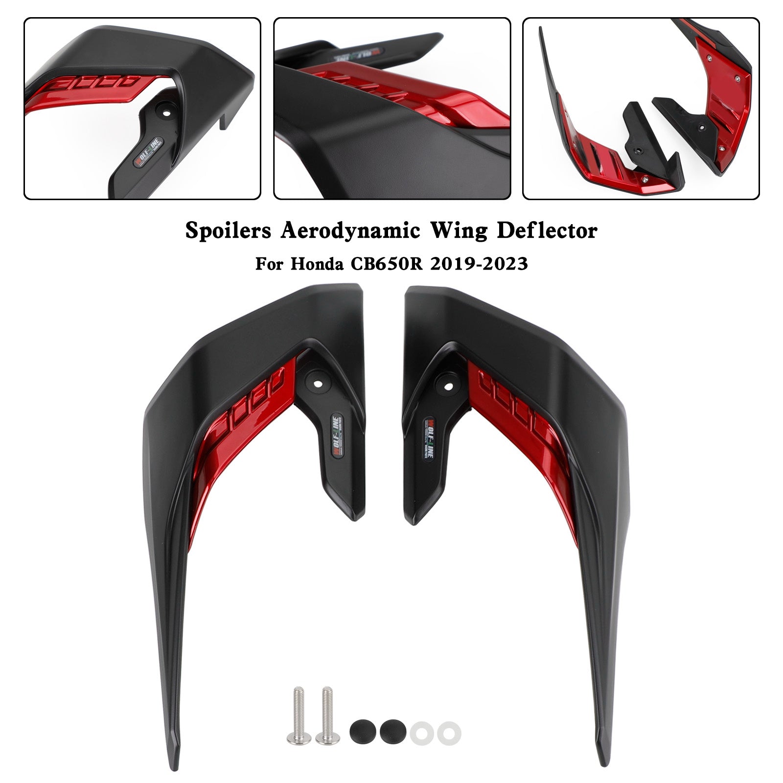 19-23 Honda CB650R Side Spoilers Aerodynamic Wing Deflector Fairing