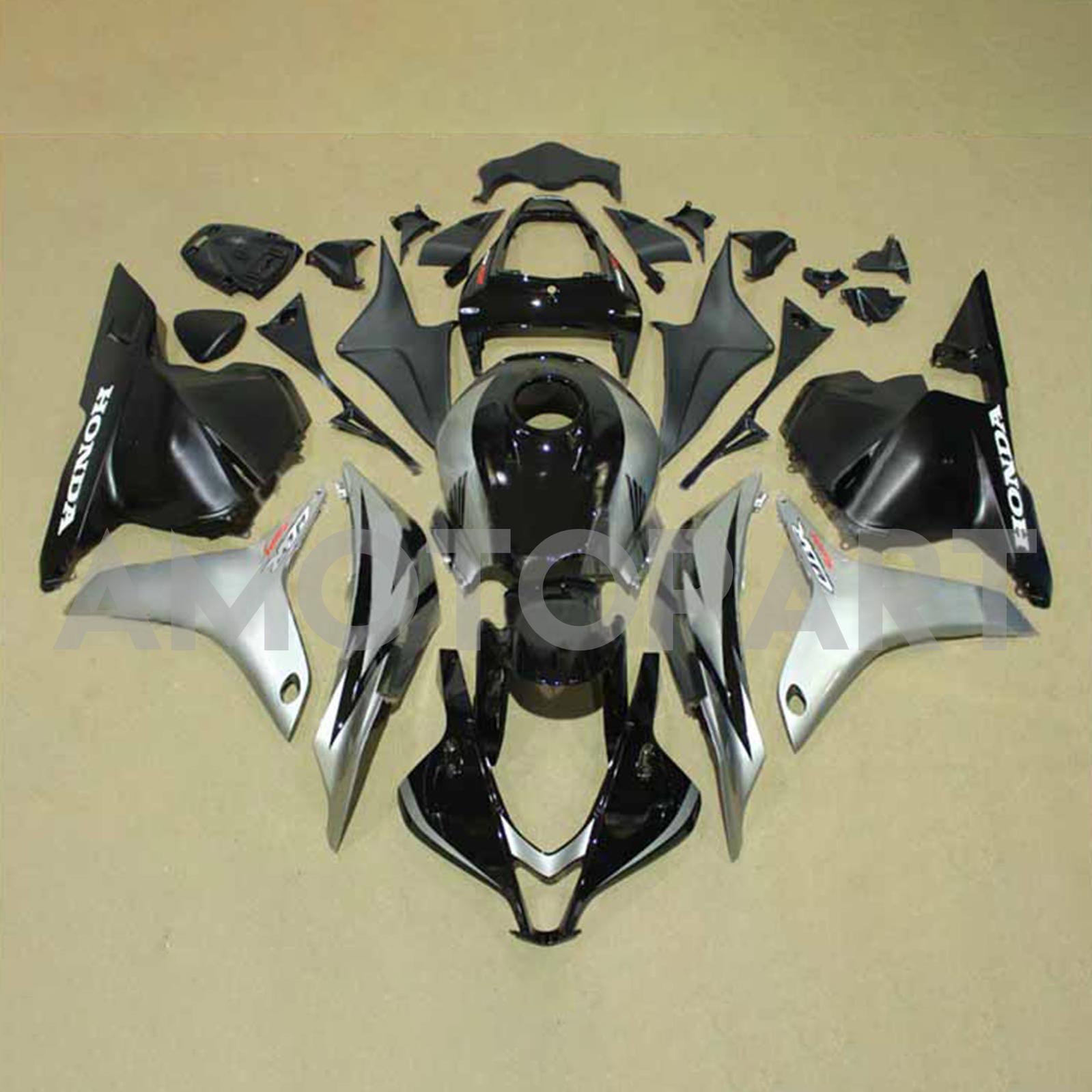 Amotopart 2009-2012 Honda CBR600RR Black Grey Fairing Kit