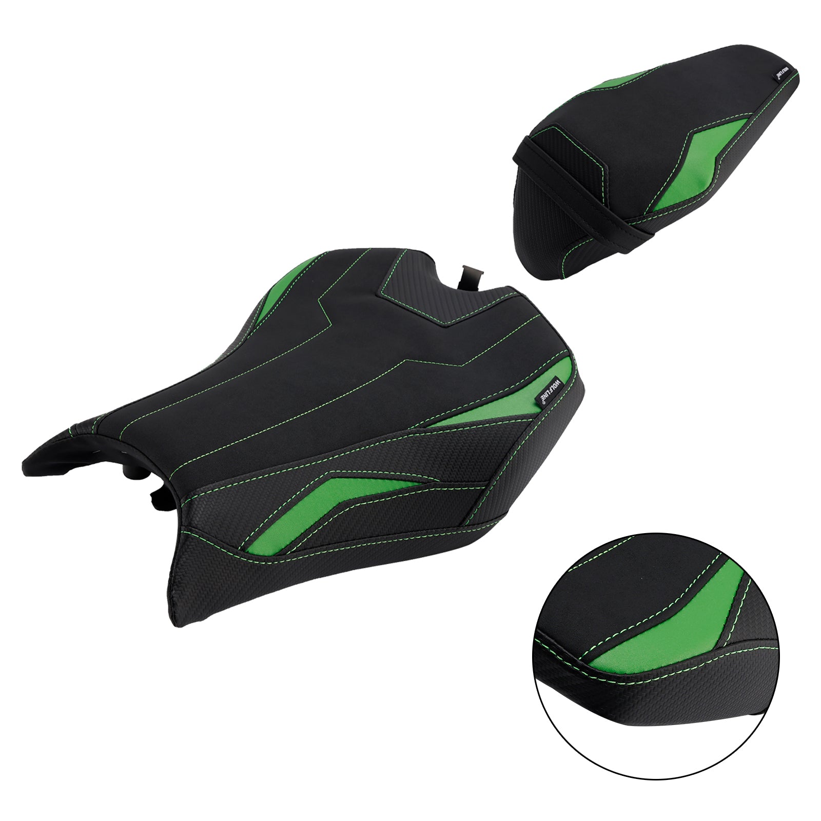 Piloto da Kawasaki Ninja Z900 Zr900-F 2025&PAlmofada traseira do assento do passageiro verde1