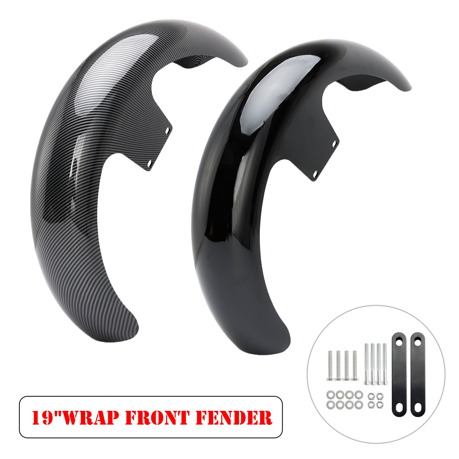 Touring Electra Street Road Glide Bag gers FLHT FLHR19" Wrap Front Fender ABS