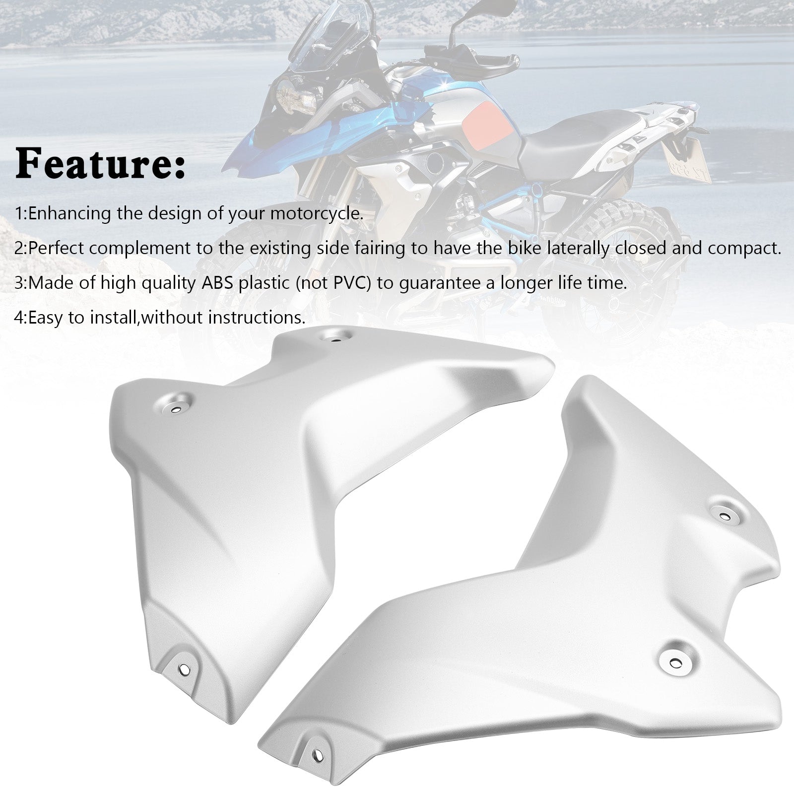 18-23 BMW R1250GS Side Frame Fairing Cowl Guards Radiator Cover