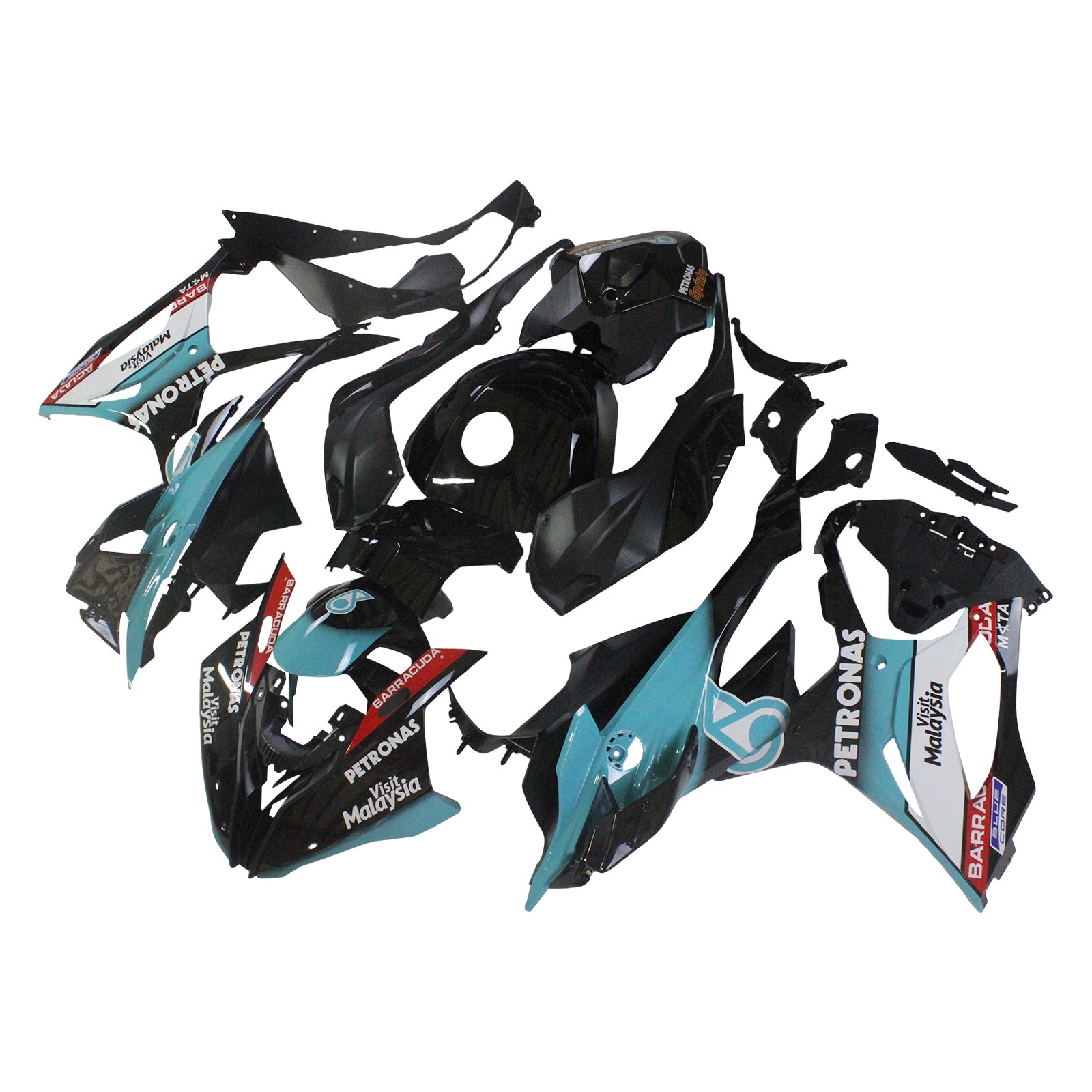 Amotopart 2023-2024 BMW S1000RR Black Light Blue Fairing Kit