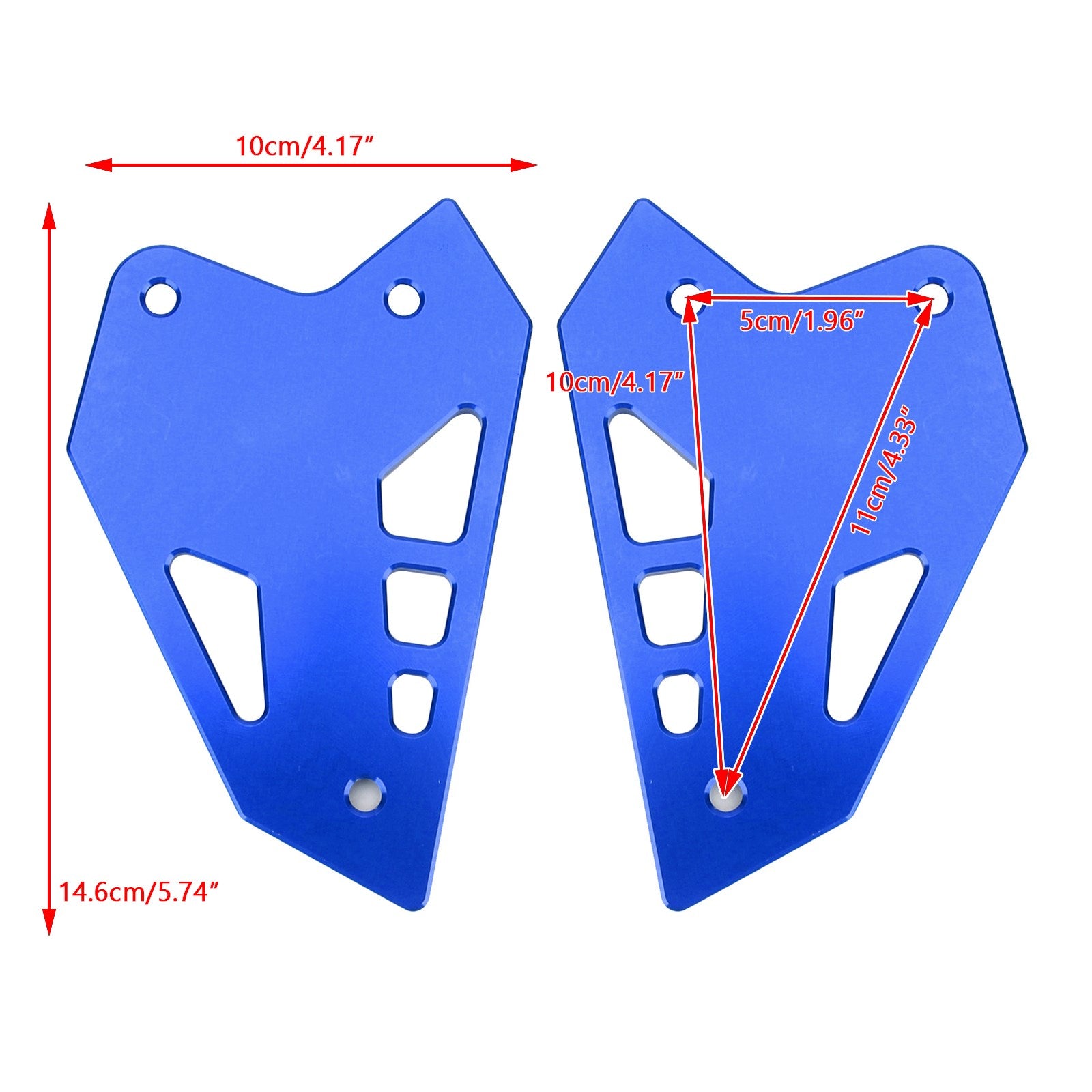 17-21 Kawasaki Z900 FootPeg Footrest Heel Plates Guard Protector Set BK