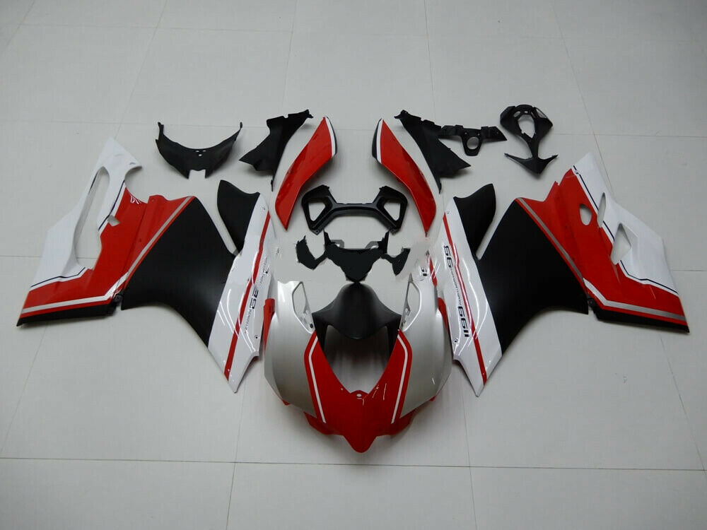 Amotopart 2012-2015 1199/899 Ducati Kit de carenado estilo rojo y negro