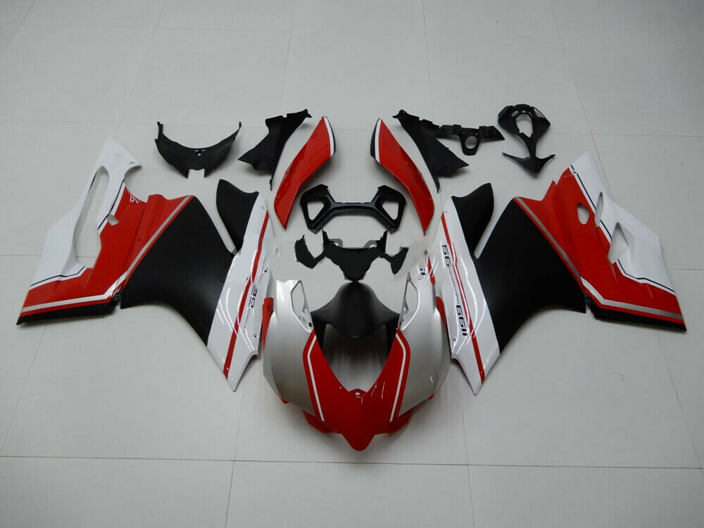 Amotopart 2012-2015 1199/899 Ducati Red&Black Style3 Faring Kit