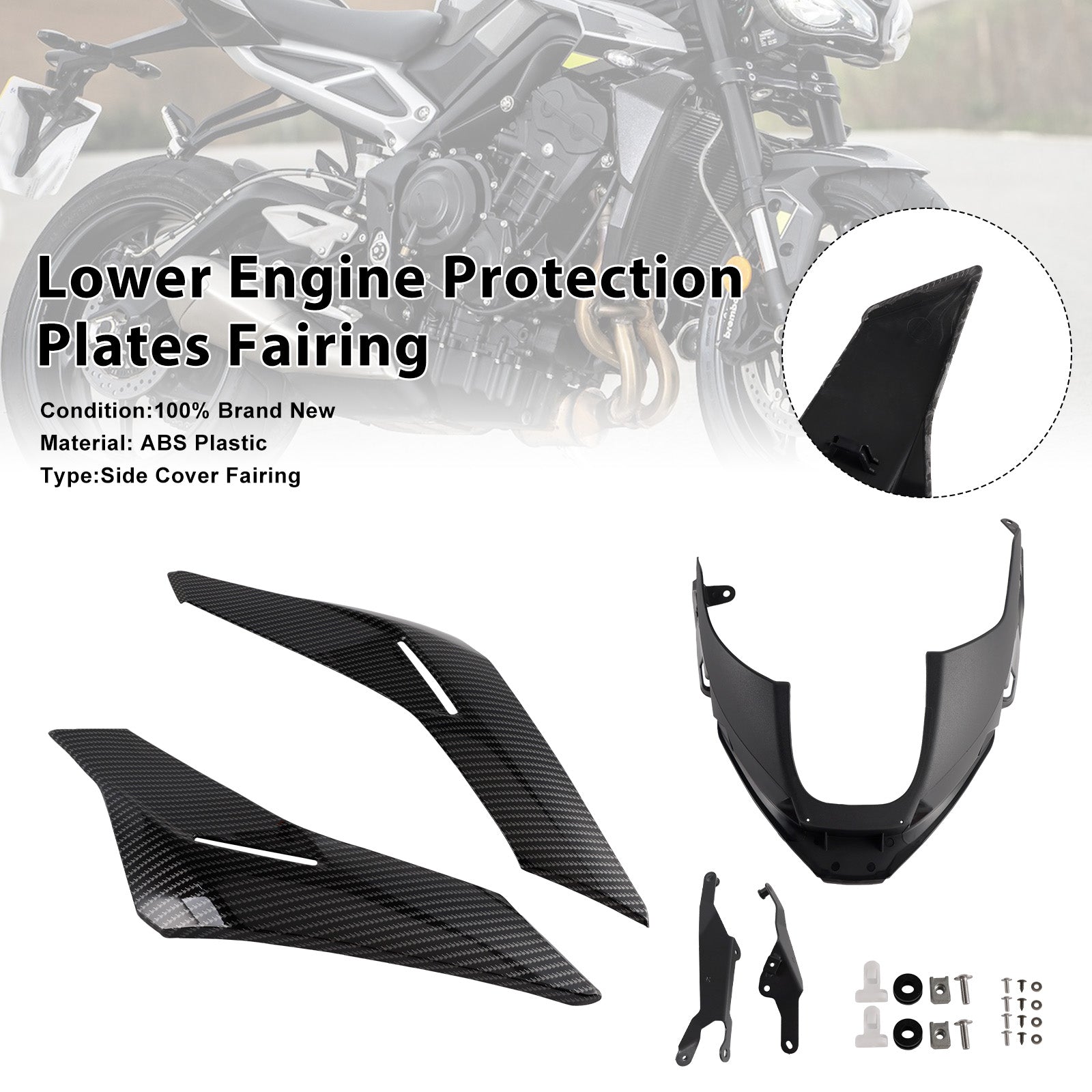 2023-2025 Street Triple 765 R/RSEngine Lower Belly Pan Panels Guard Fairing
