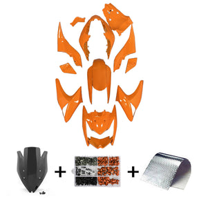 Amotopart 2007-2009 Kawasaki Z1000 Orange Fairing Kit