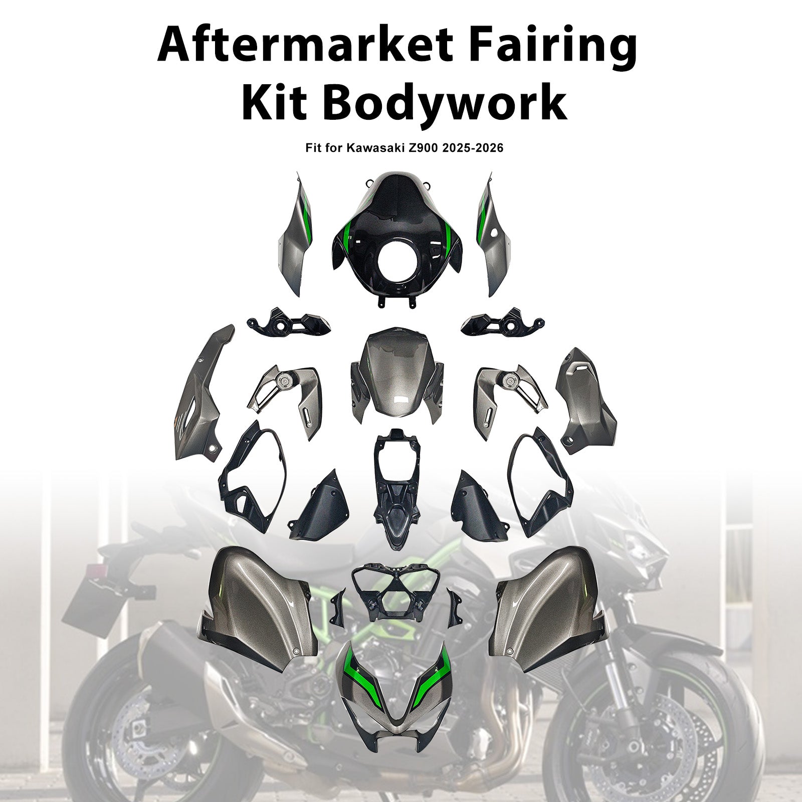 Amotopart 2025-2026 Kawasaki Z900 Fairing Kit Collection