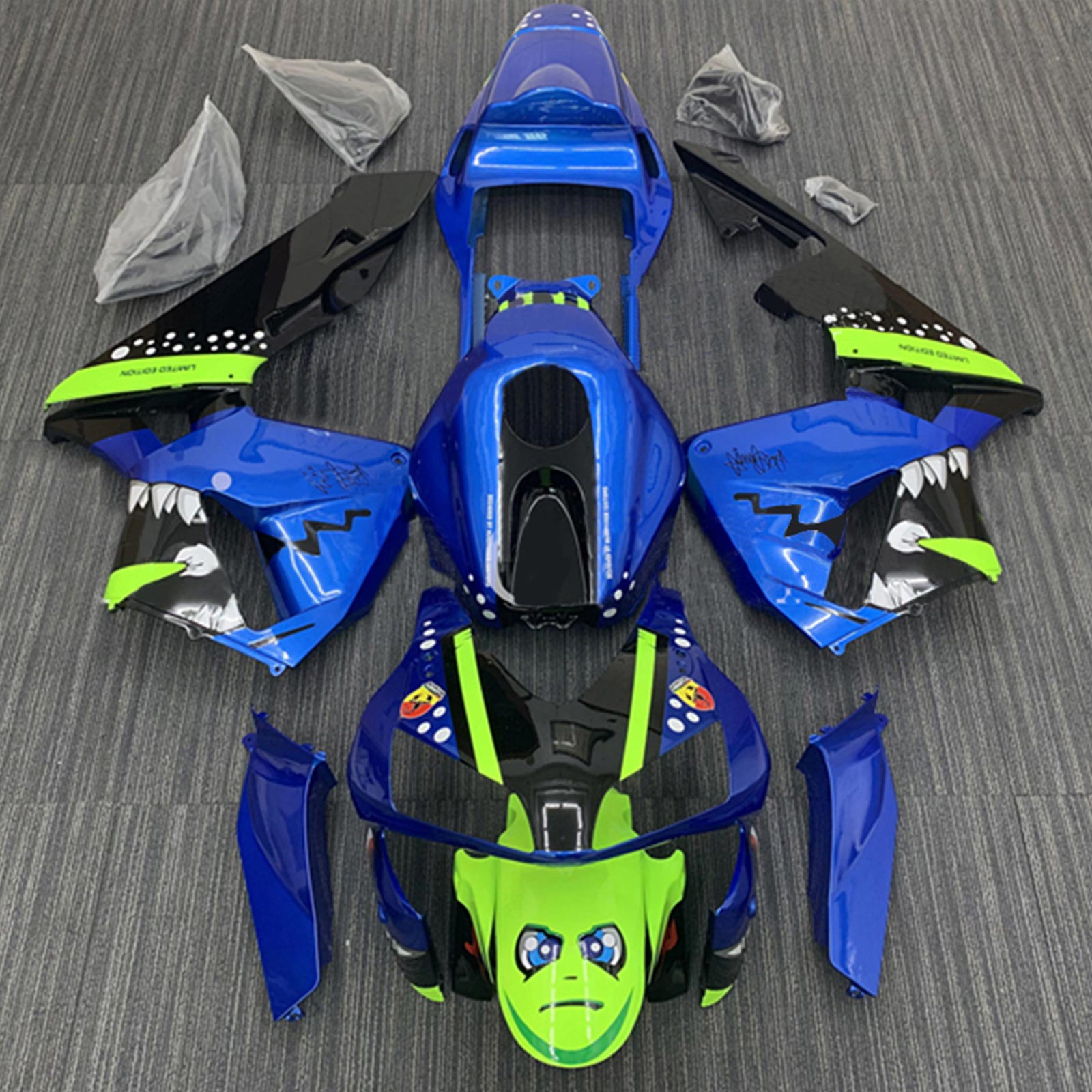 Amotopart 2003-2004 Honda CBR600RR Blue Green Fairing Kit