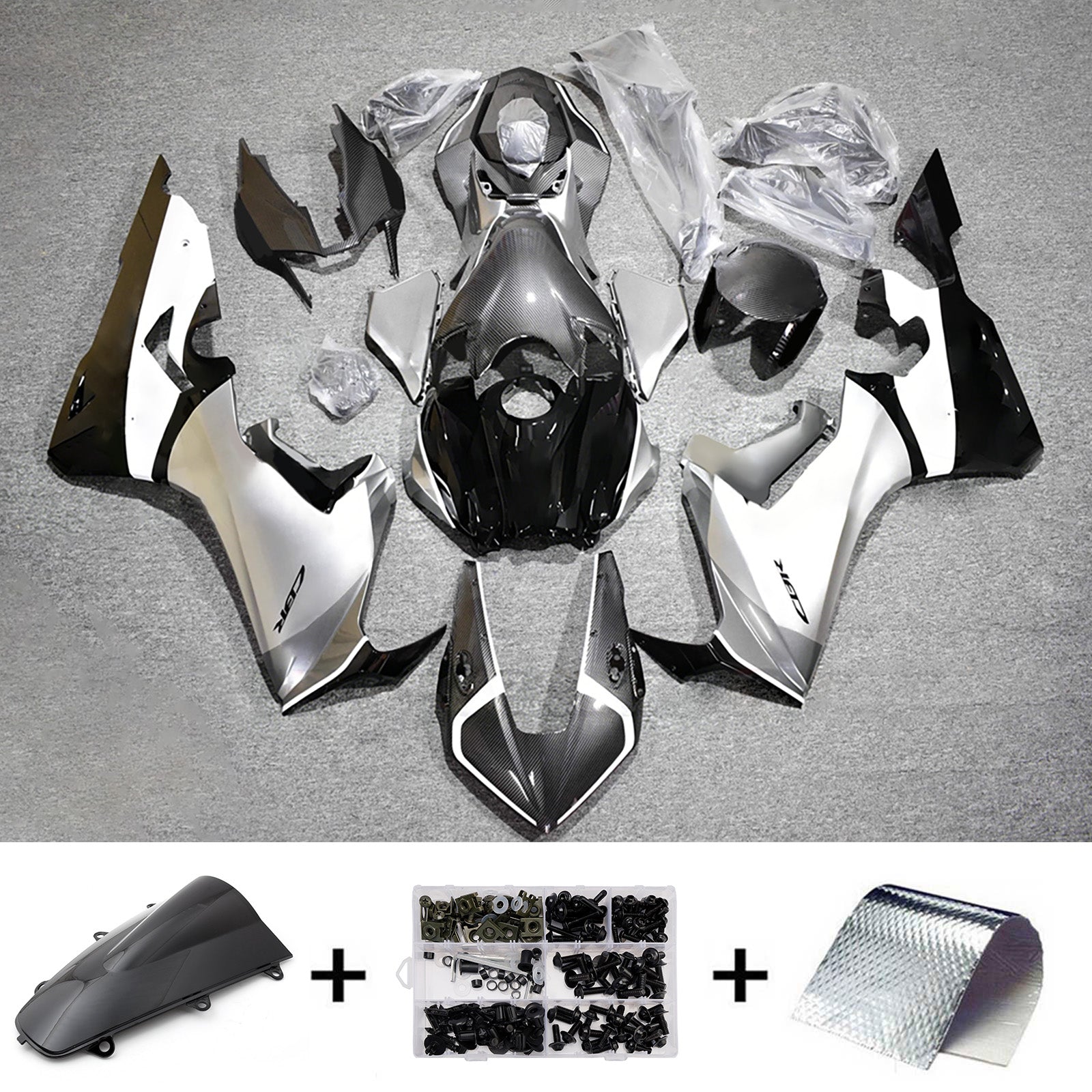Amotopart 2017-2026 Honda CBR1000RR Carbon Fiber Pattern Fairing Kit