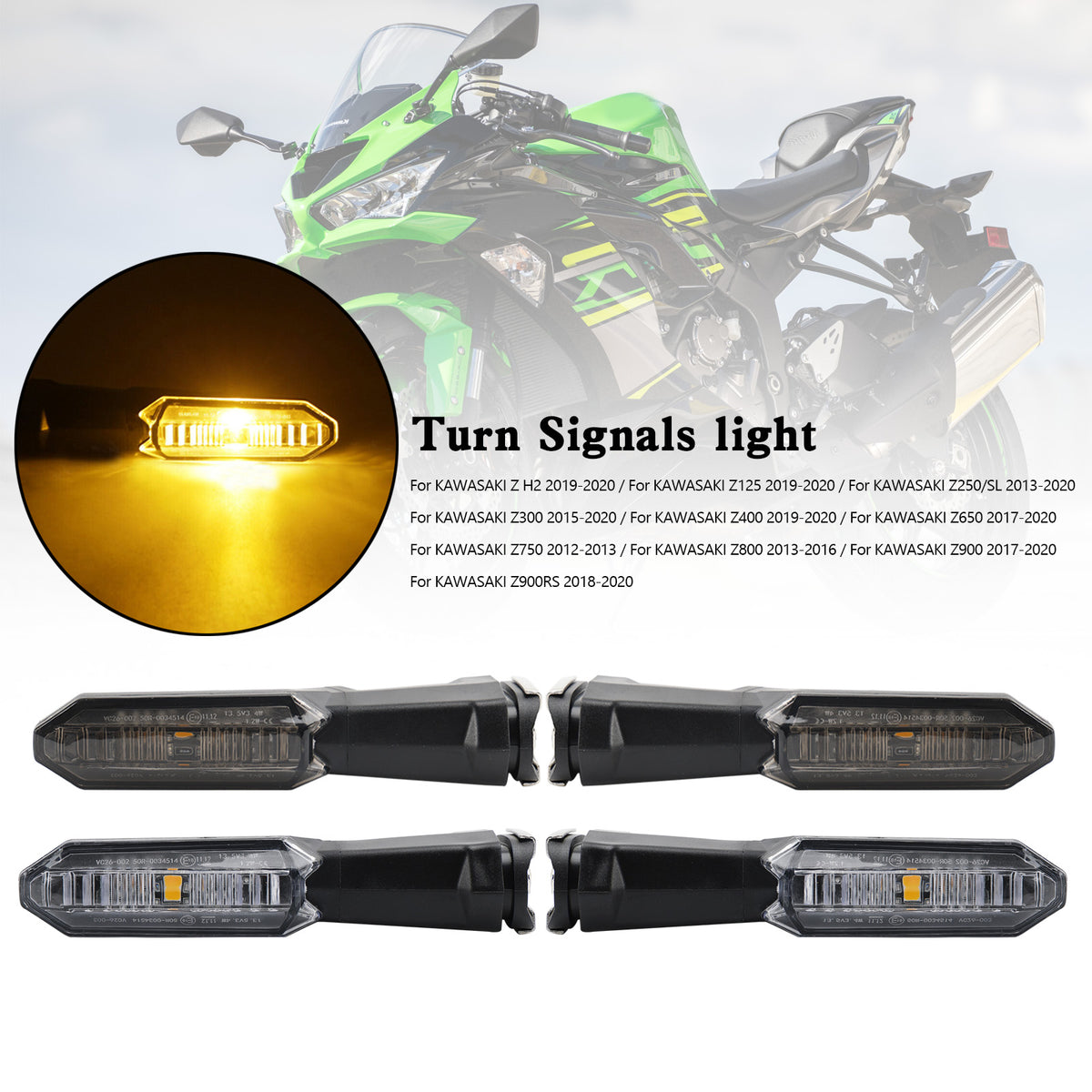 Luz intermitente para Kawasaki Z125 Z250 Z400 Z650 Z750 Z800 Z900