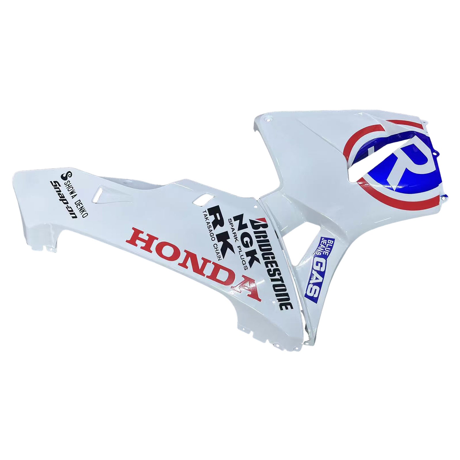 Amotopart 2003-2004 Honda CBR600RR  White Red & Blue Line Fairing Kit