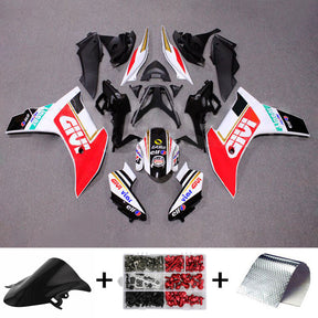 Amotopart 2011–2013 CBR600F Honda Rot-Weiß mit Logos Verkleidungsset