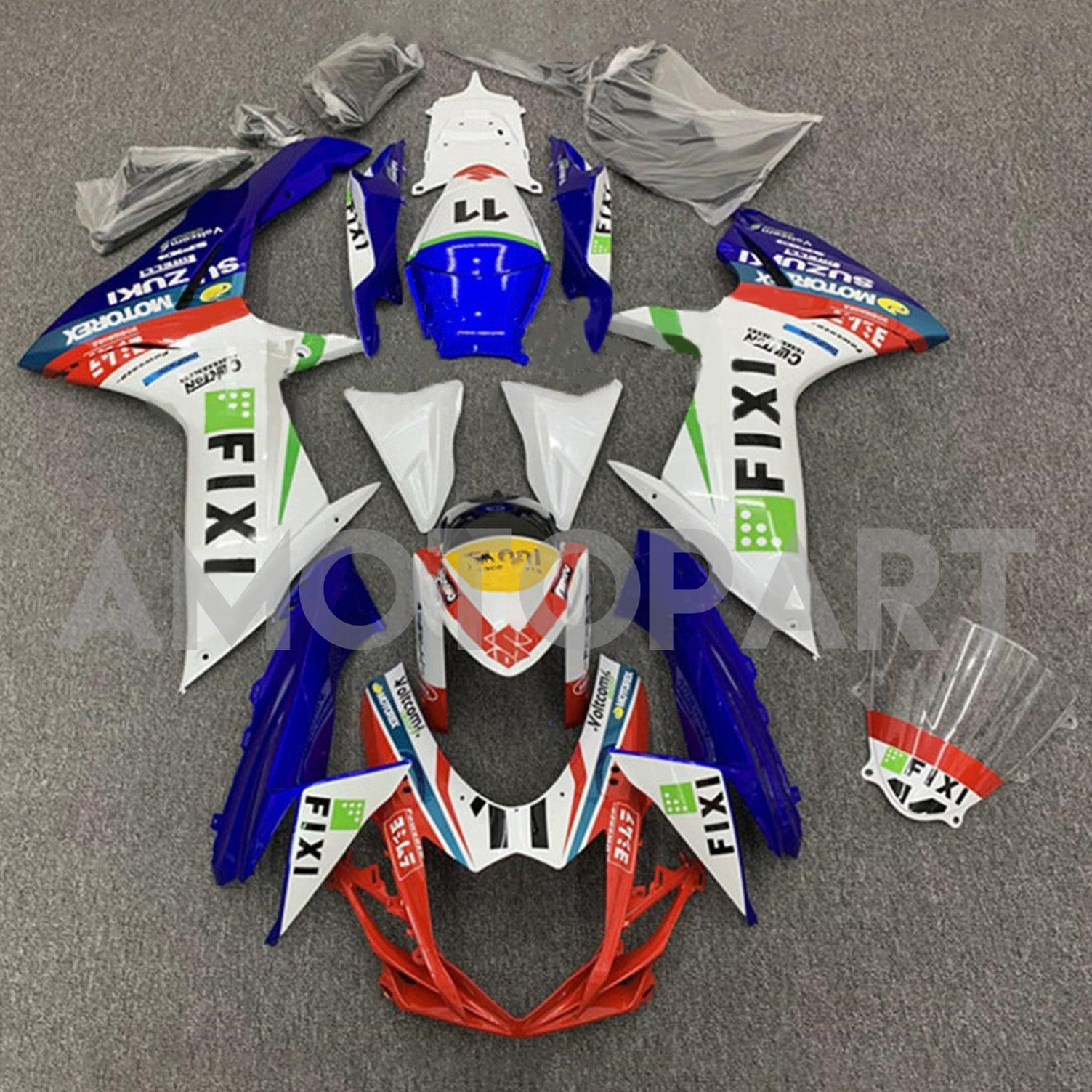 Amotopart 2011-2025 Suzuki GSXR 600/750 Fairing Kit Collection One