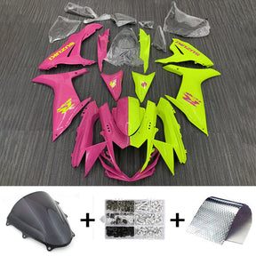 Amotopart 2011-2024 GSXR 600/750 Suzuki Half Pink Half Yellow Fairing Kit