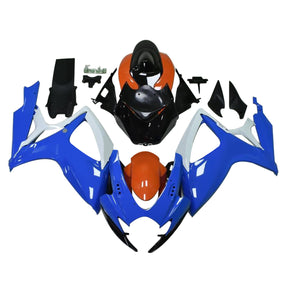 Amotopart 2006-2007 K6 GSXR 600/750 Suzuki Blue&White Fairing kit