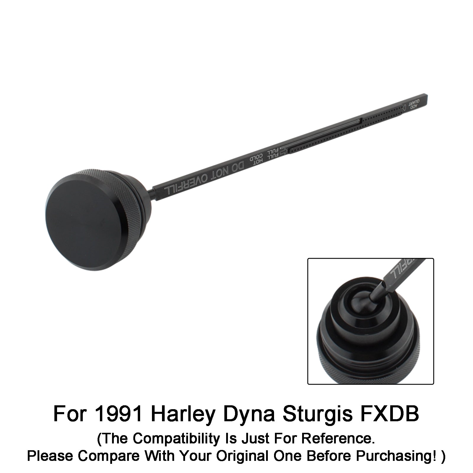 91-98 Dyna Wide Glide FXDL Oil Dipstick Tank Cap Plug 0710-0001